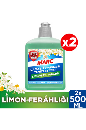 Çamaşır Makinesi Temizleyicisi Limon Ferahlığı 500ml x2 4 Kullanım Image 0