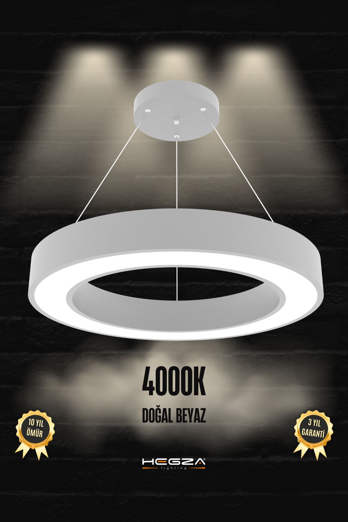 Hegza Lighting Anello (griKasa, Doğal Beyaz I...