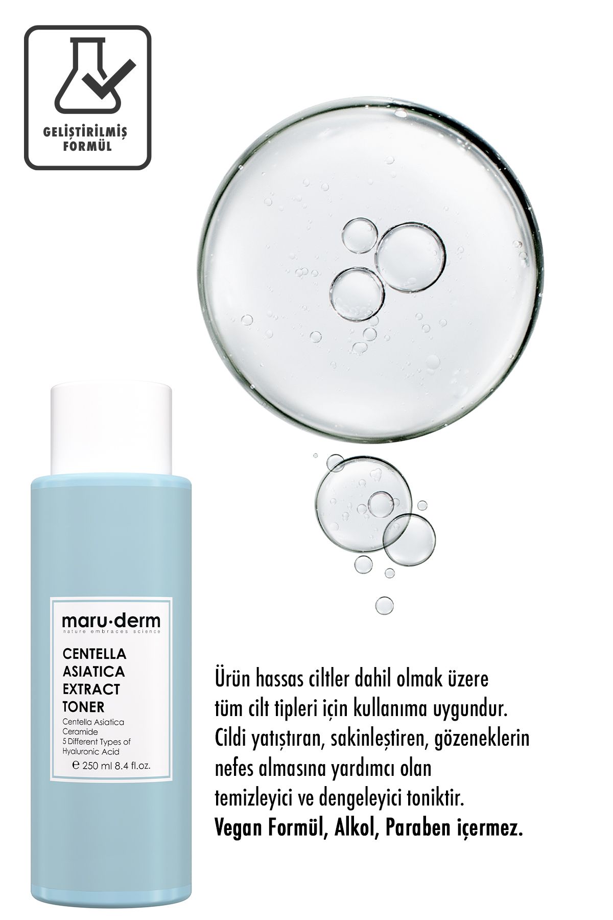 Maruderm Centella Asiatica Yatıştırıcı & Ceramide Nemlendirici Tonik 250 Ml