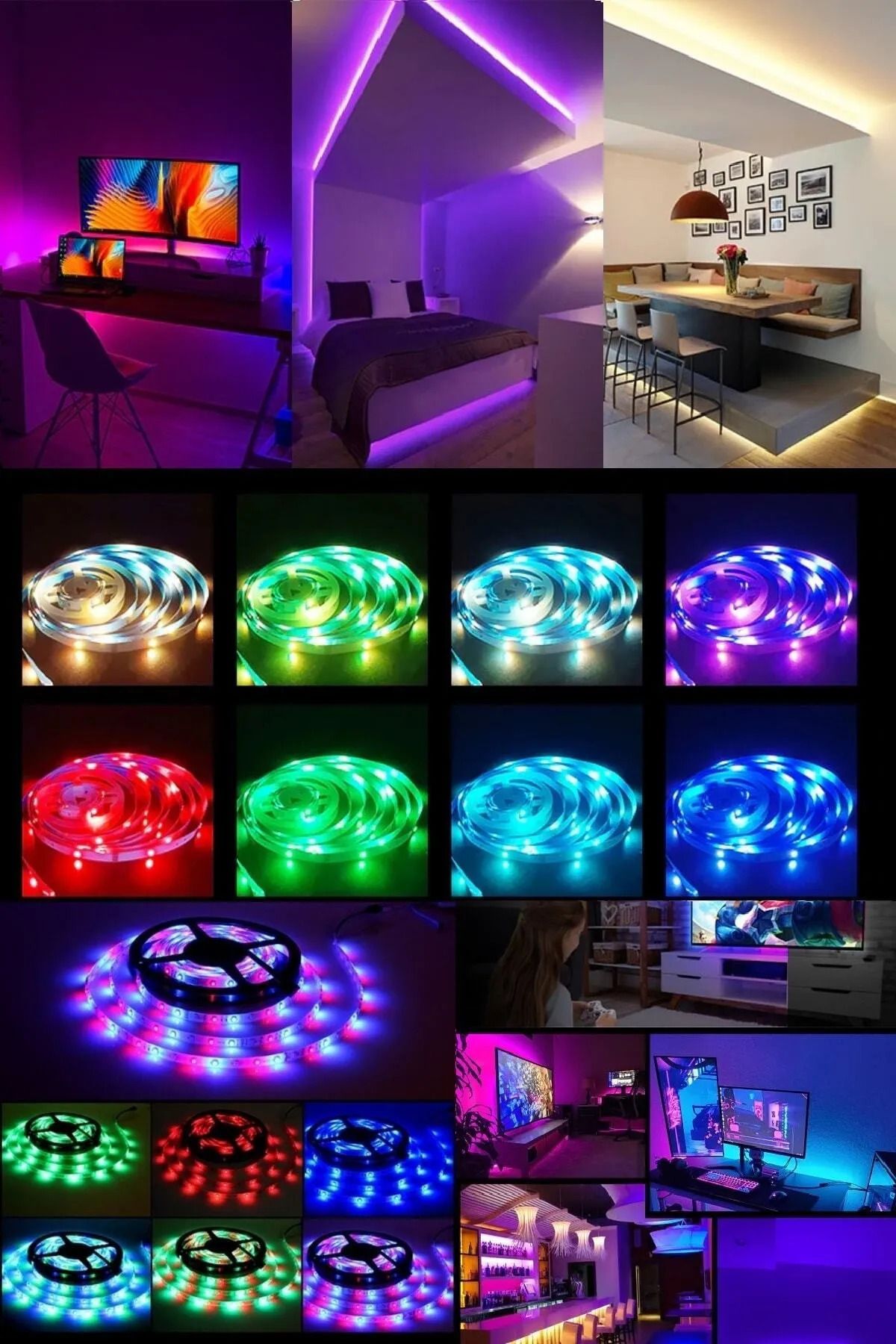 Rgb Şerit Led Seti Kumandalı