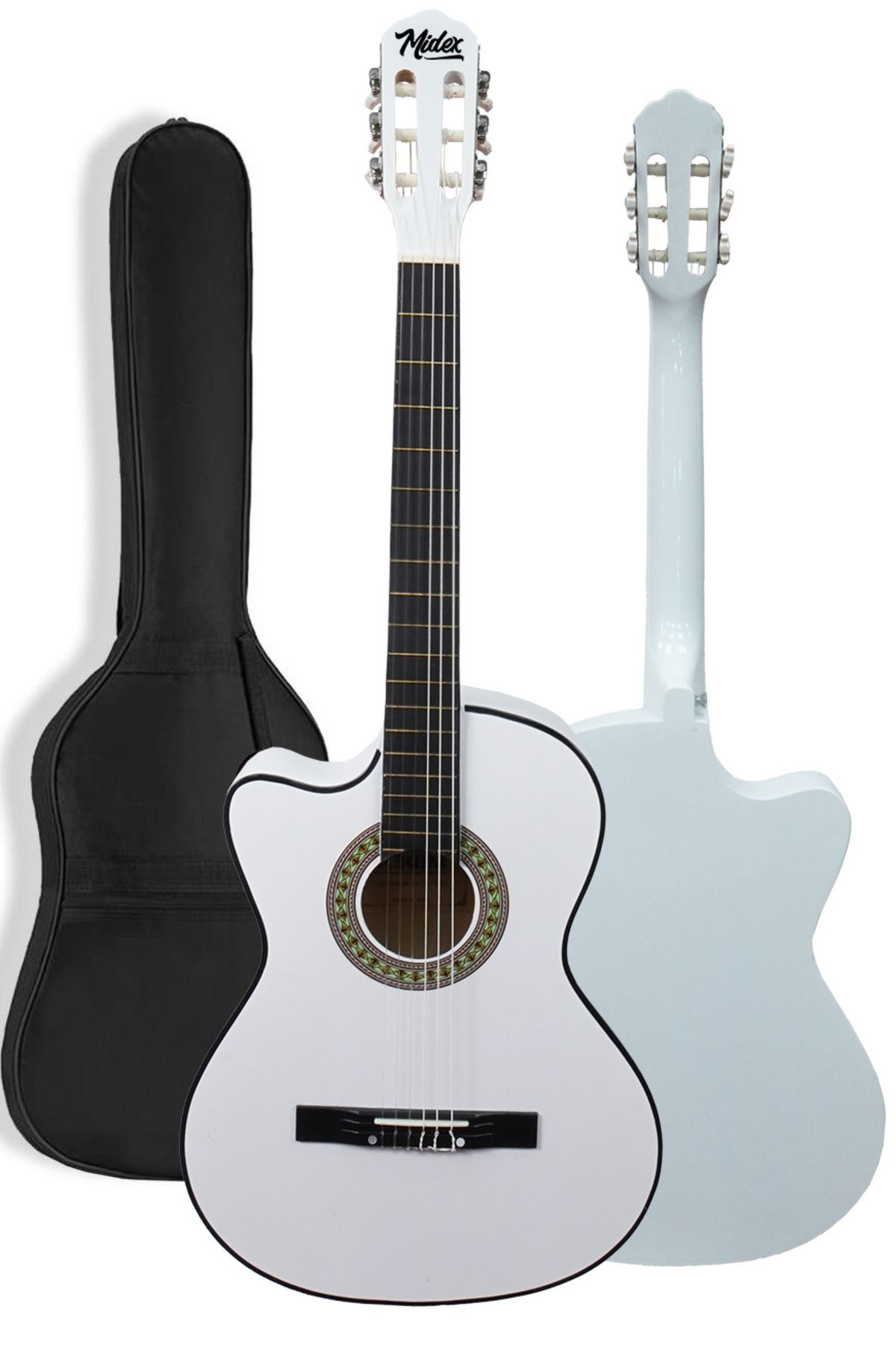 CG-396WH SOLAK Klasik Gitar Beyaz Renk Full Set Sap Ayarlı 4/4 yetişkin Boy