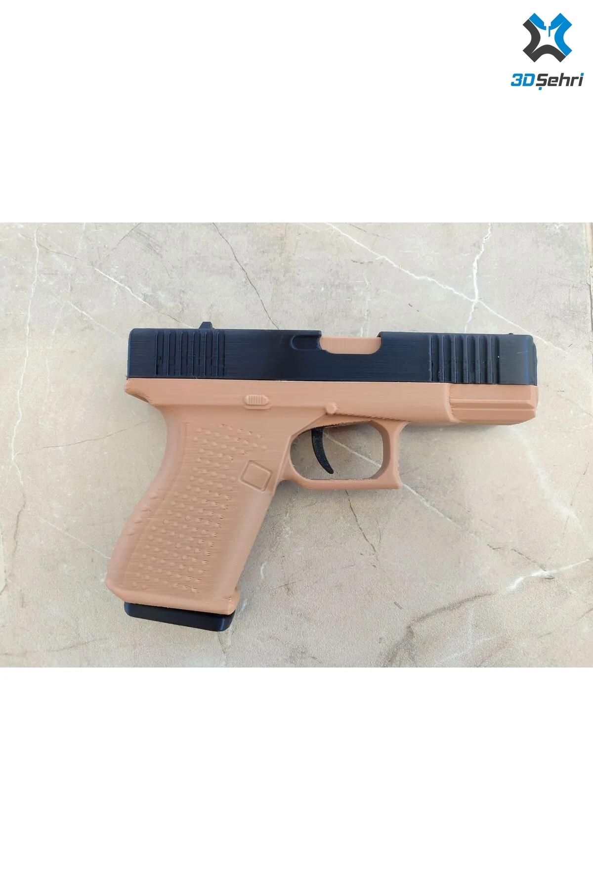 3DŞehri Glock 19 HareketliÖzel Tasarım - Kahv...