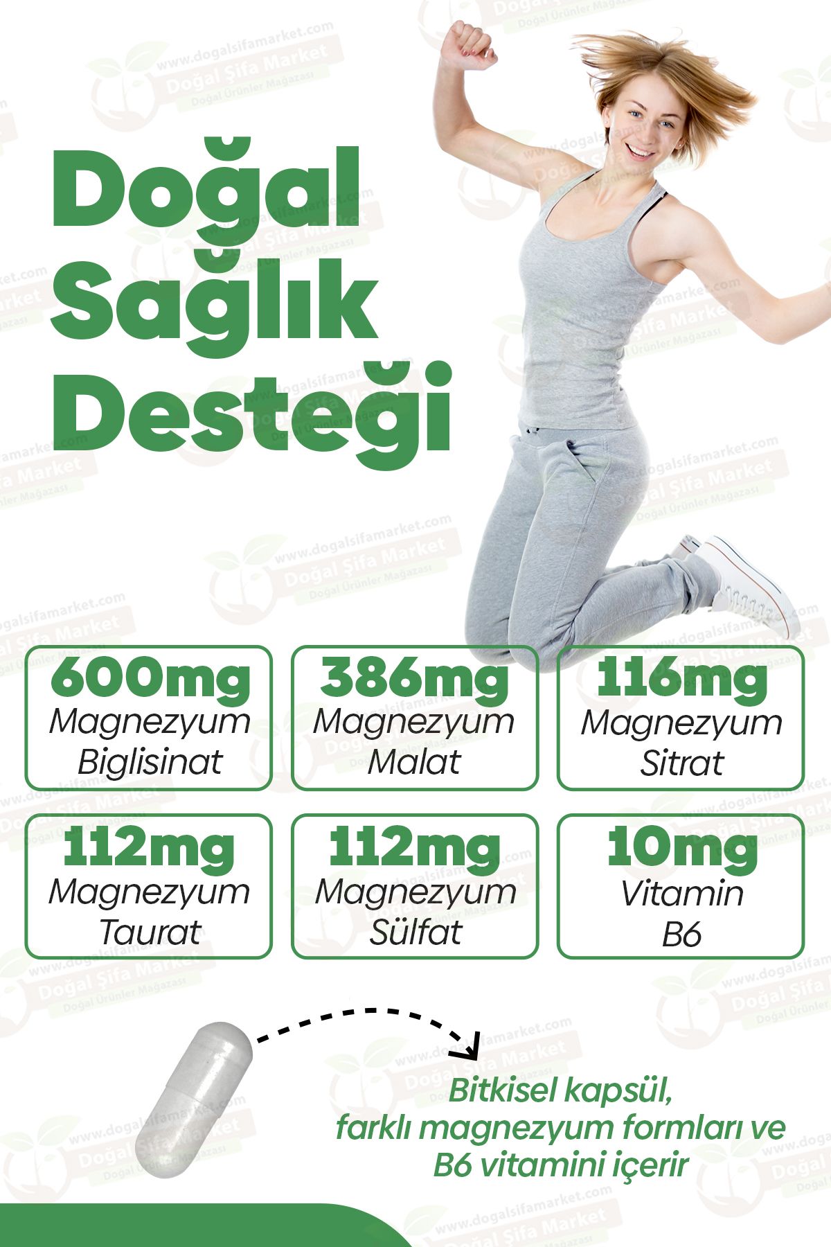 Magnezyum Plus 60 Kapsül (HELAL BELGELİ)