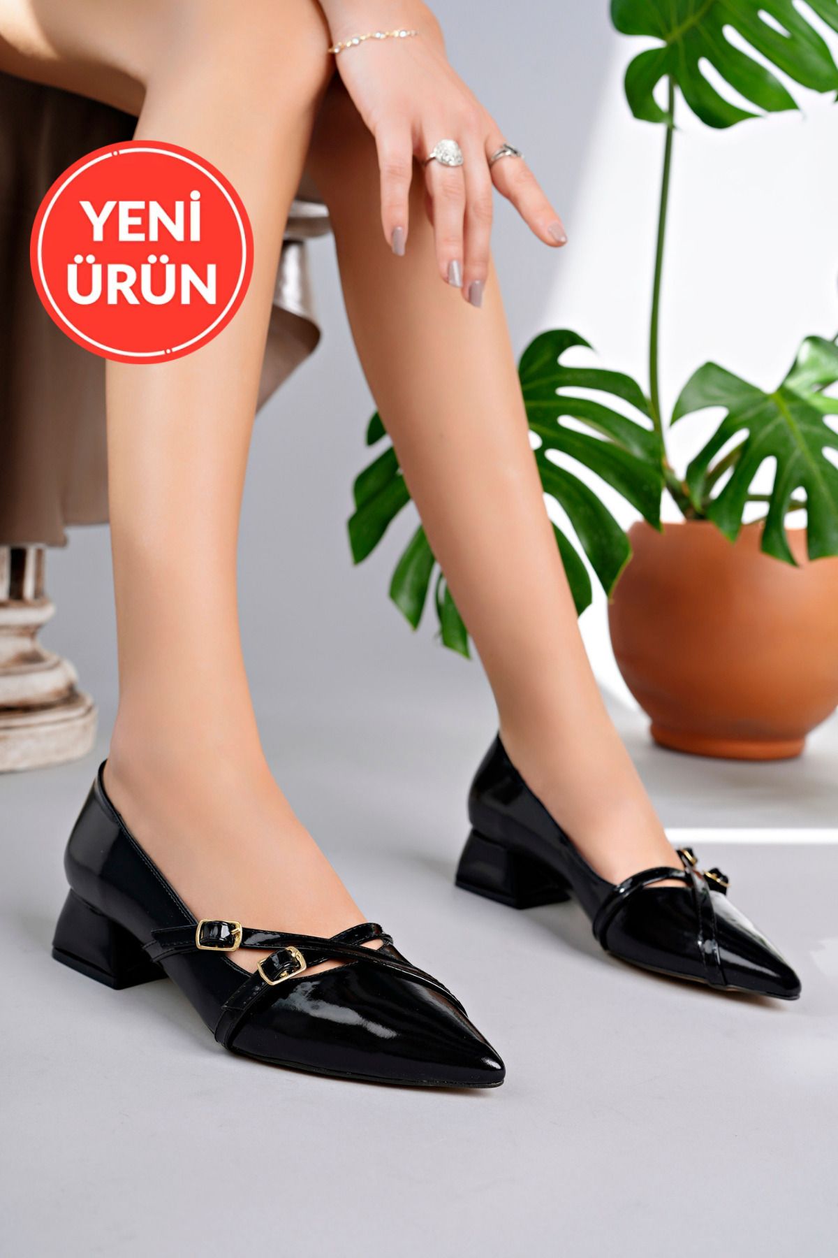 Marshetta Shoes Lizbon Model Toka Detaylı Siy...