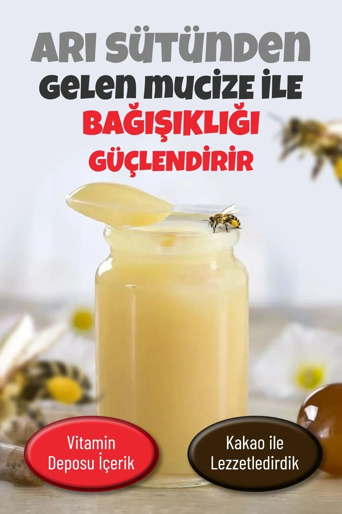 Kids Çocuklar için Özel Kakaolu, Arı sütlü, Vitaminli, İştah Açıcı, Kilo-Aldırıcı, Macun ( 3Lü Set )