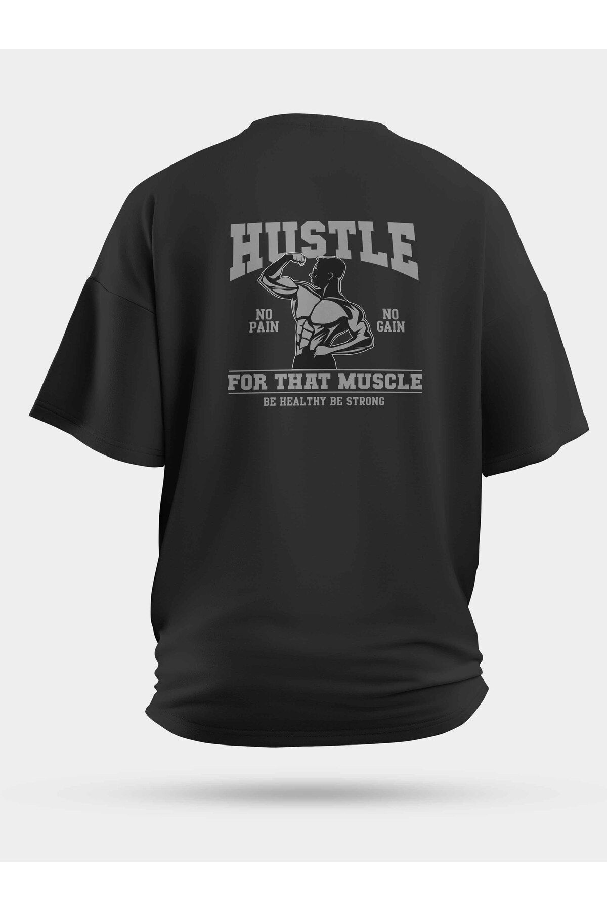 nirvodaOversize HustleFitness Baskılı Unisex...