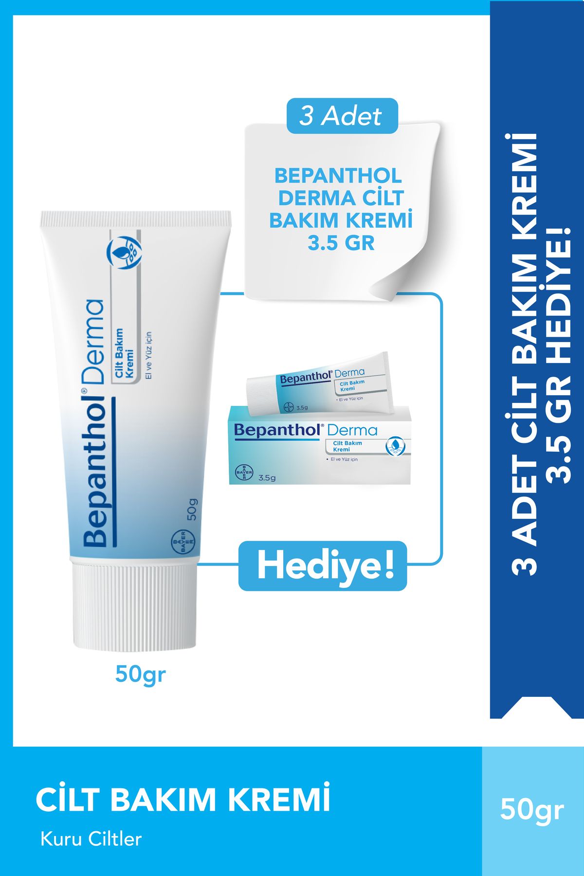 BepantholDerma Cilt BakımKremi 50 G + 3 Adet...