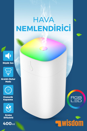 400ml Ulrasonik Hava Nemlendirici Buhar Makinesi Ve Aroma Difüzörü Image 0