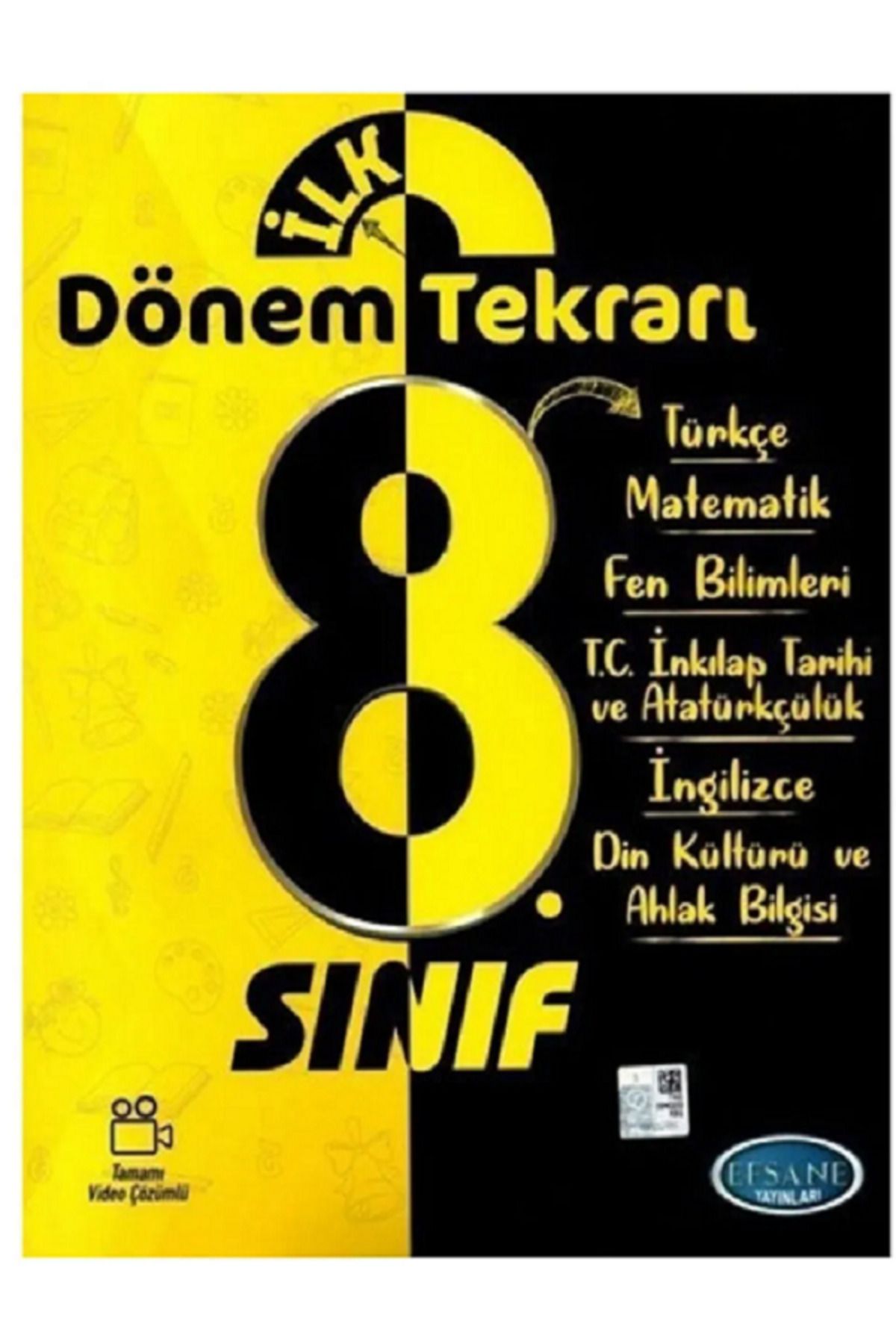 8.Sınıf 1.Dönem 10'Lu Matematik Denemleri + 8.Sınıf Efsane İLK Dönem Tekrarı Tüm Dersler / 2 KİTAP