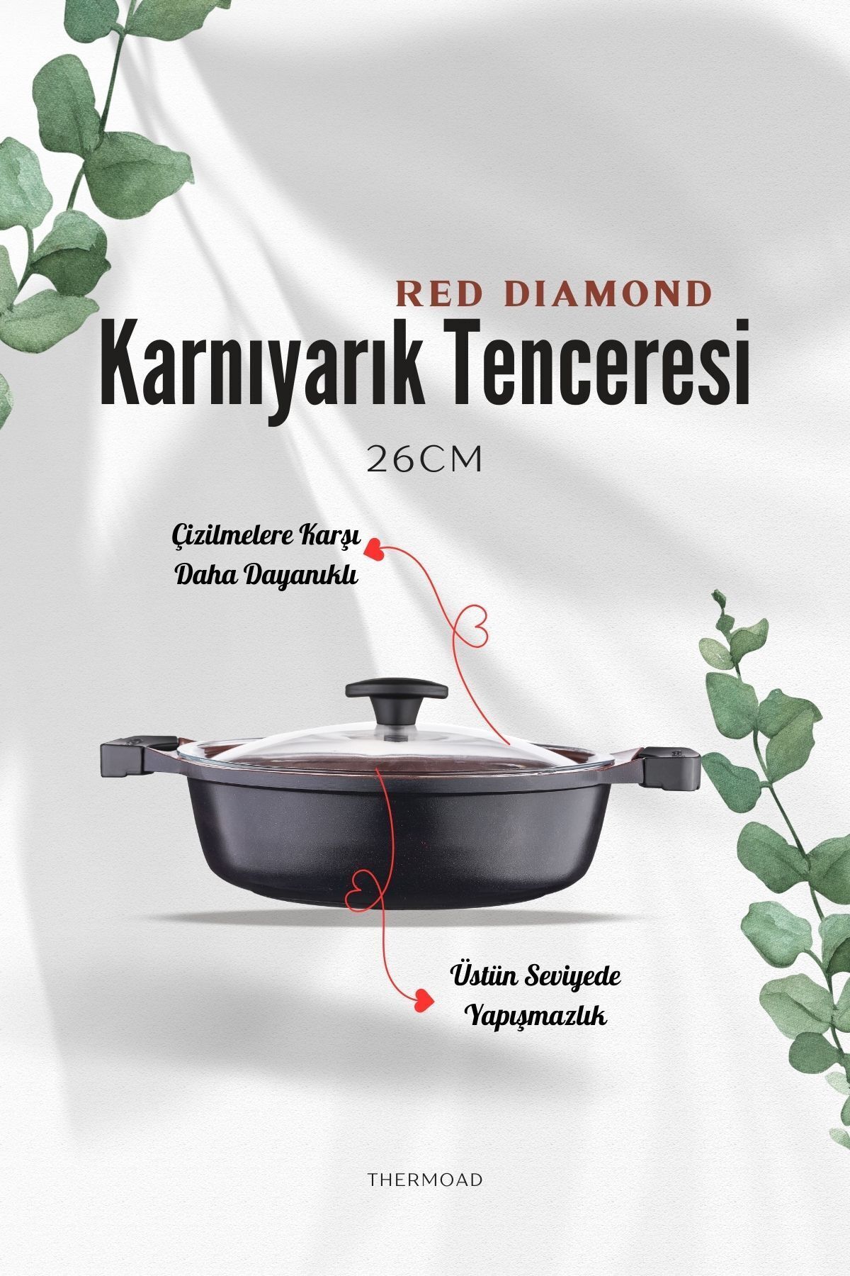 | Tencere Seti | Graneu Serisi | 7 Parça | Red Diamond