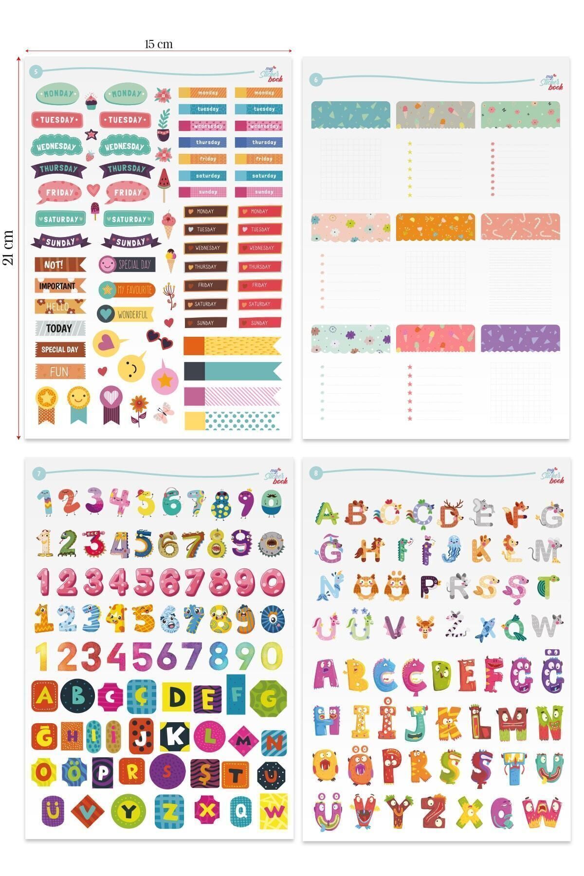 My Sticker Book , Etiket Kitabı , 1000 Adet Sticker , 16 Sayfa ( A5 Boyut) 177USERI