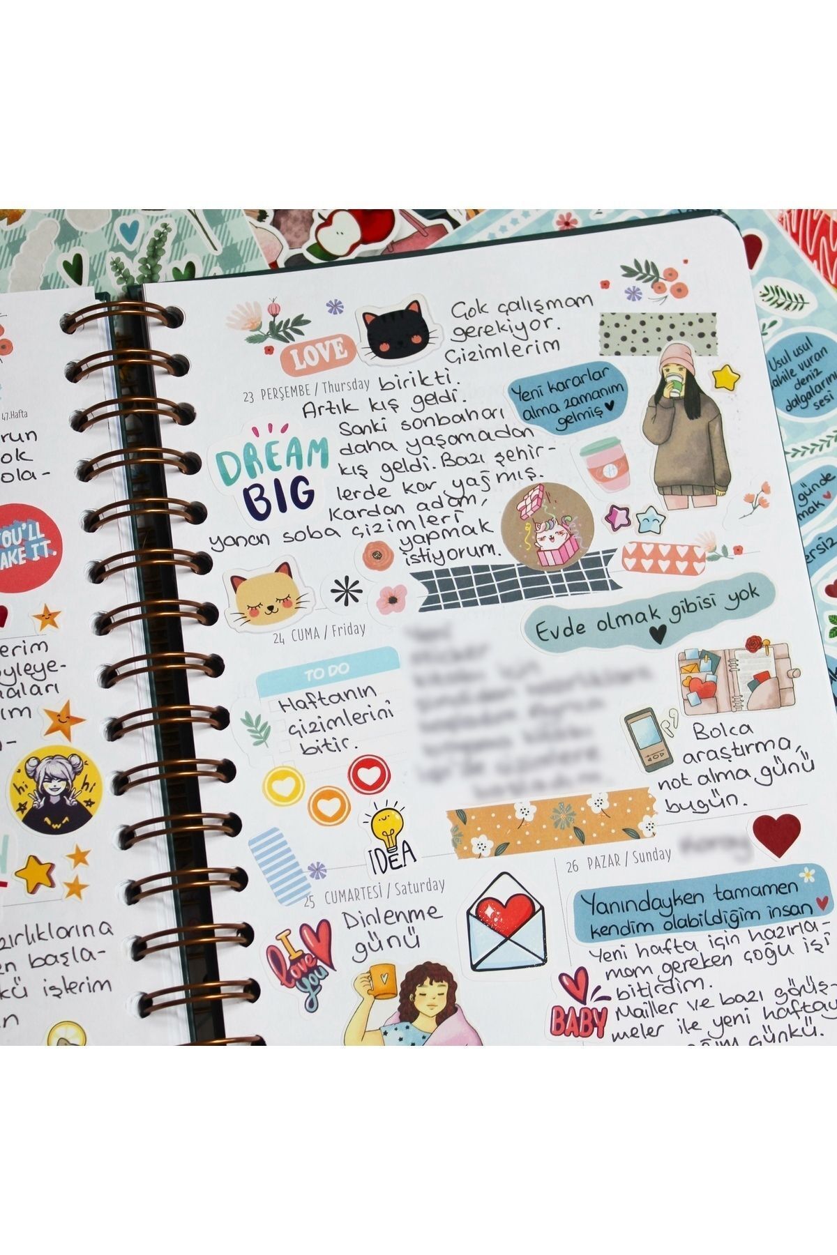 Sweet Home Sticker Set - 500 Adet Etiket - Ajanda, Günlük, Planlayıcı, Bullet Journal... 941KSERI