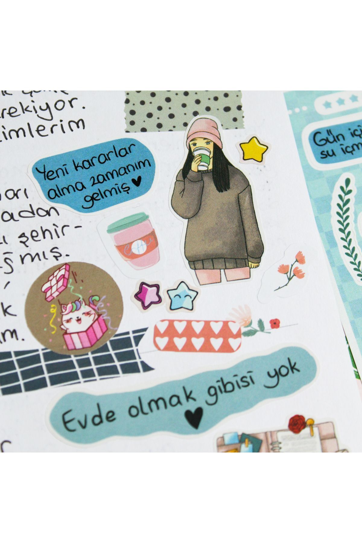 Sweet Home Sticker Set - 500 Adet Etiket - Ajanda, Günlük, Planlayıcı, Bullet Journal... 941KSERI