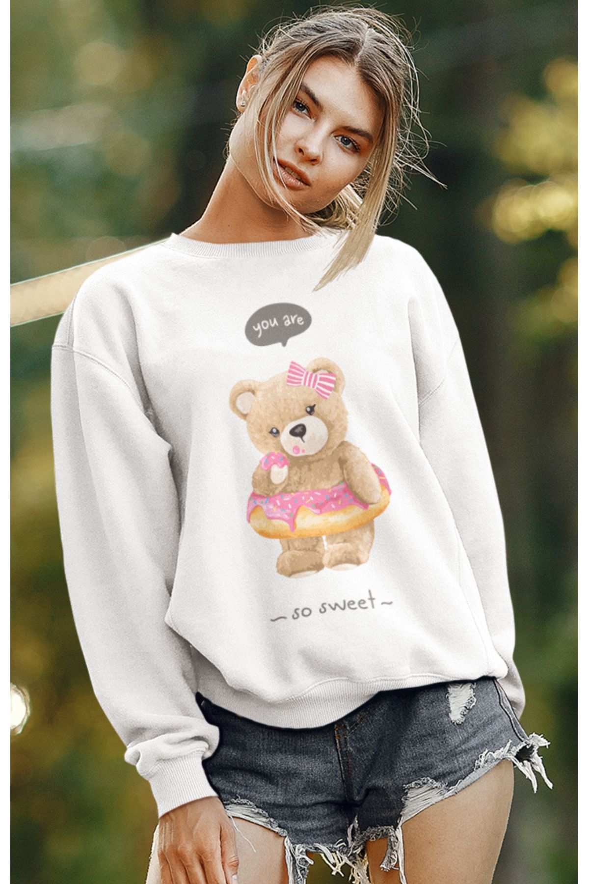 SUNFREE SWEET TEDDY BASKILIOVERSIZE PAMUKLU S...