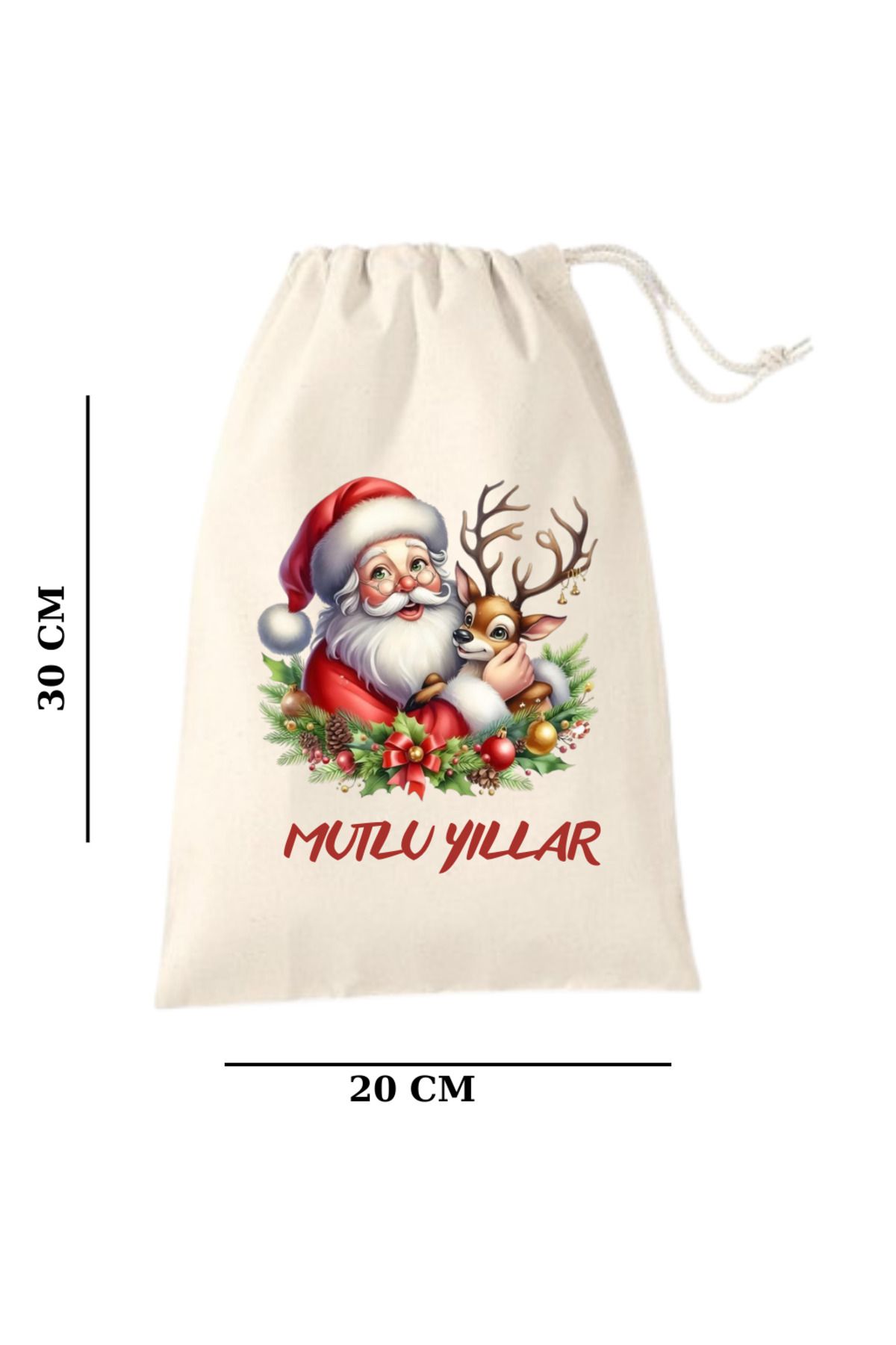 Elbasan Tekstil Noel BabaTemalı 20 x 30 Cm Ha...