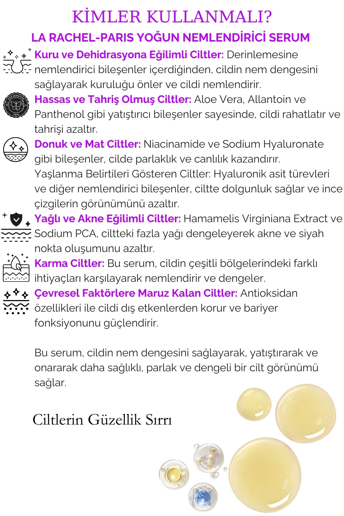 Profesyonel Yoğun Nemlendirici-1 Serum 4 Etki-Nemlendirir, Sıkılaştırır, Akneyle Savaşır, Yatıştırır