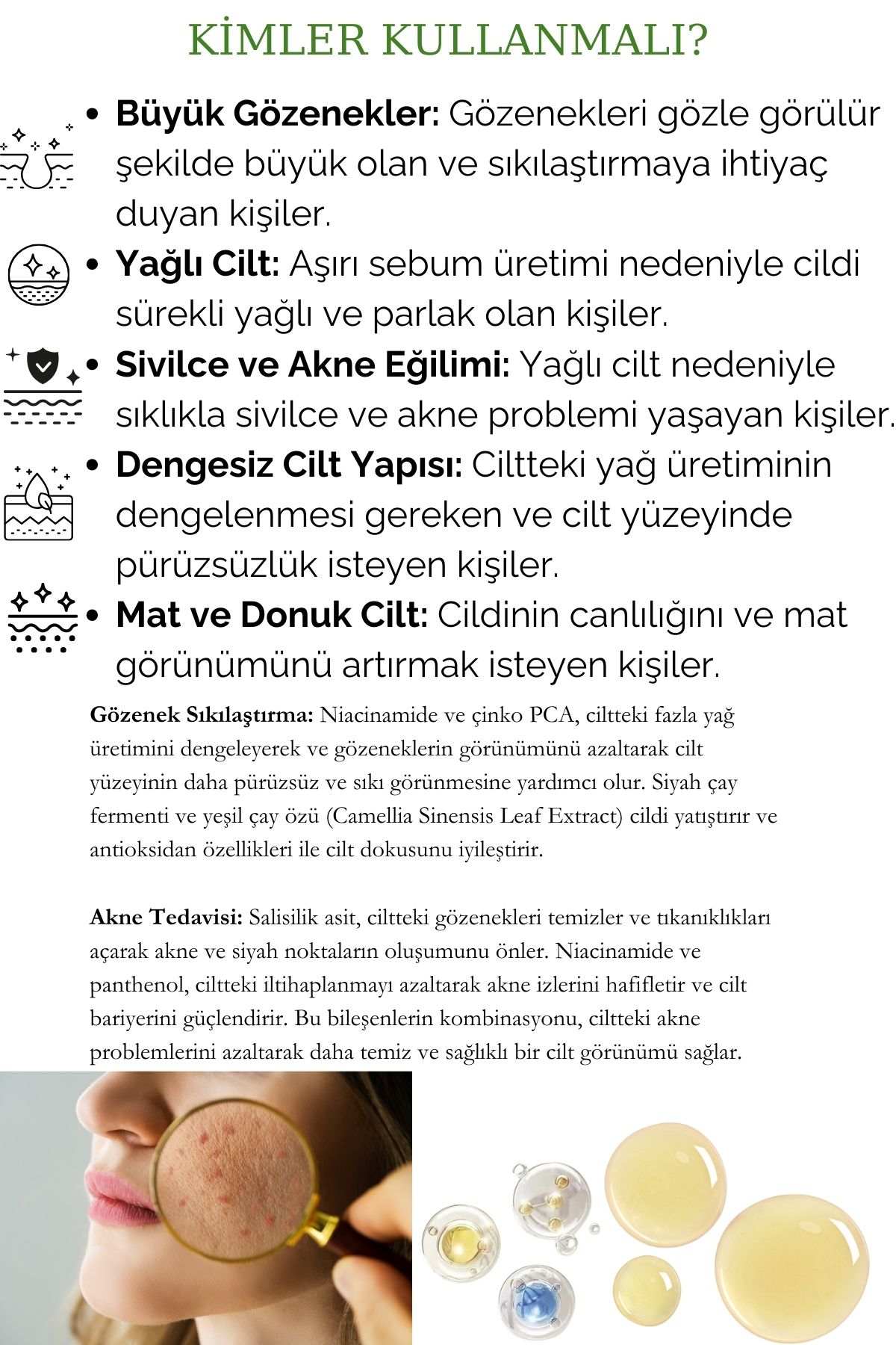 Profesyonel Güçlü Gözenek Sıkılaştırma ve Akne Karşıtı-1 Serum 4 Etki-Gözenek, Akne, Yenileme, Sebum