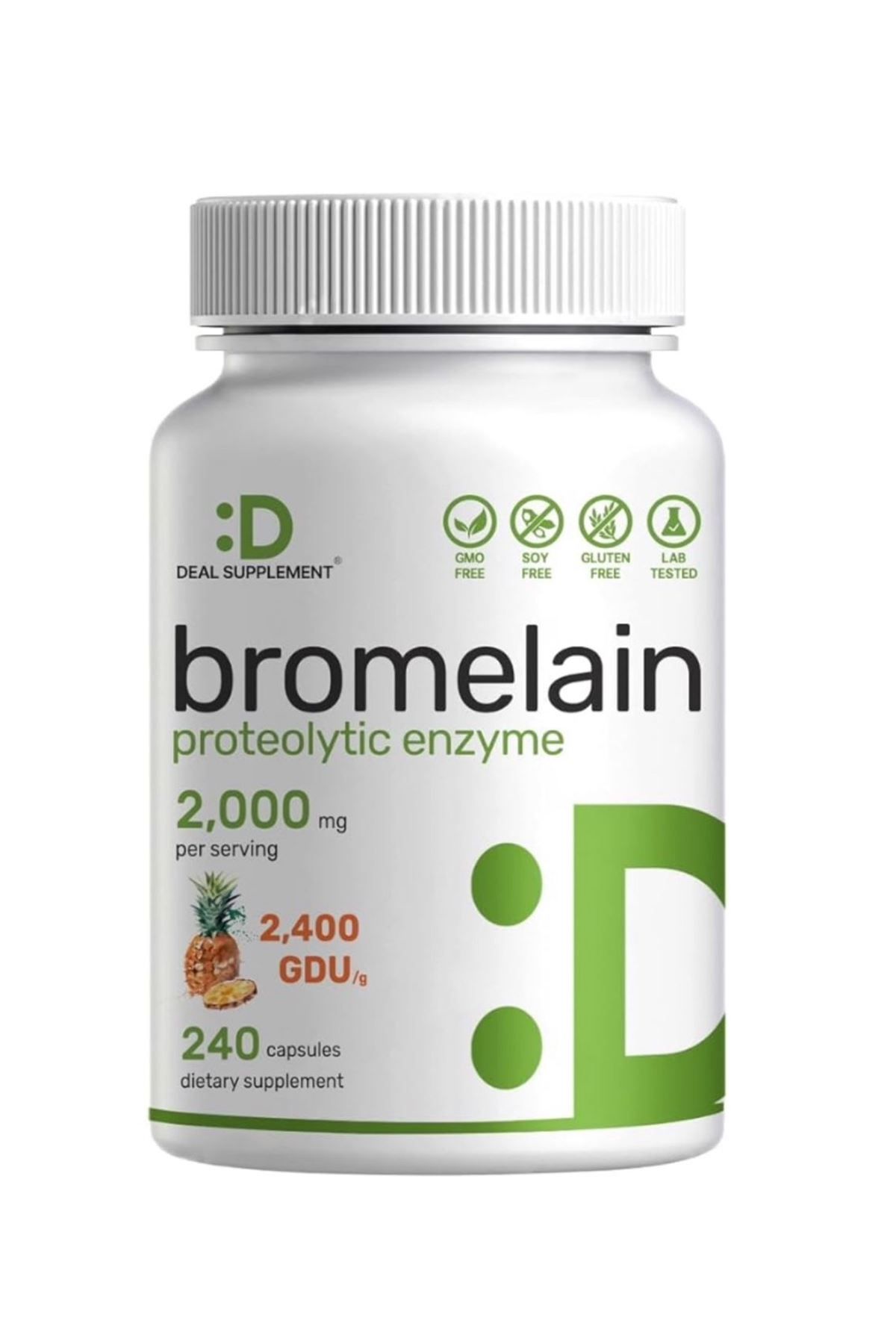 DEAL SUPPLEMENT Bromelain2.000 Mg 240 Capsule...