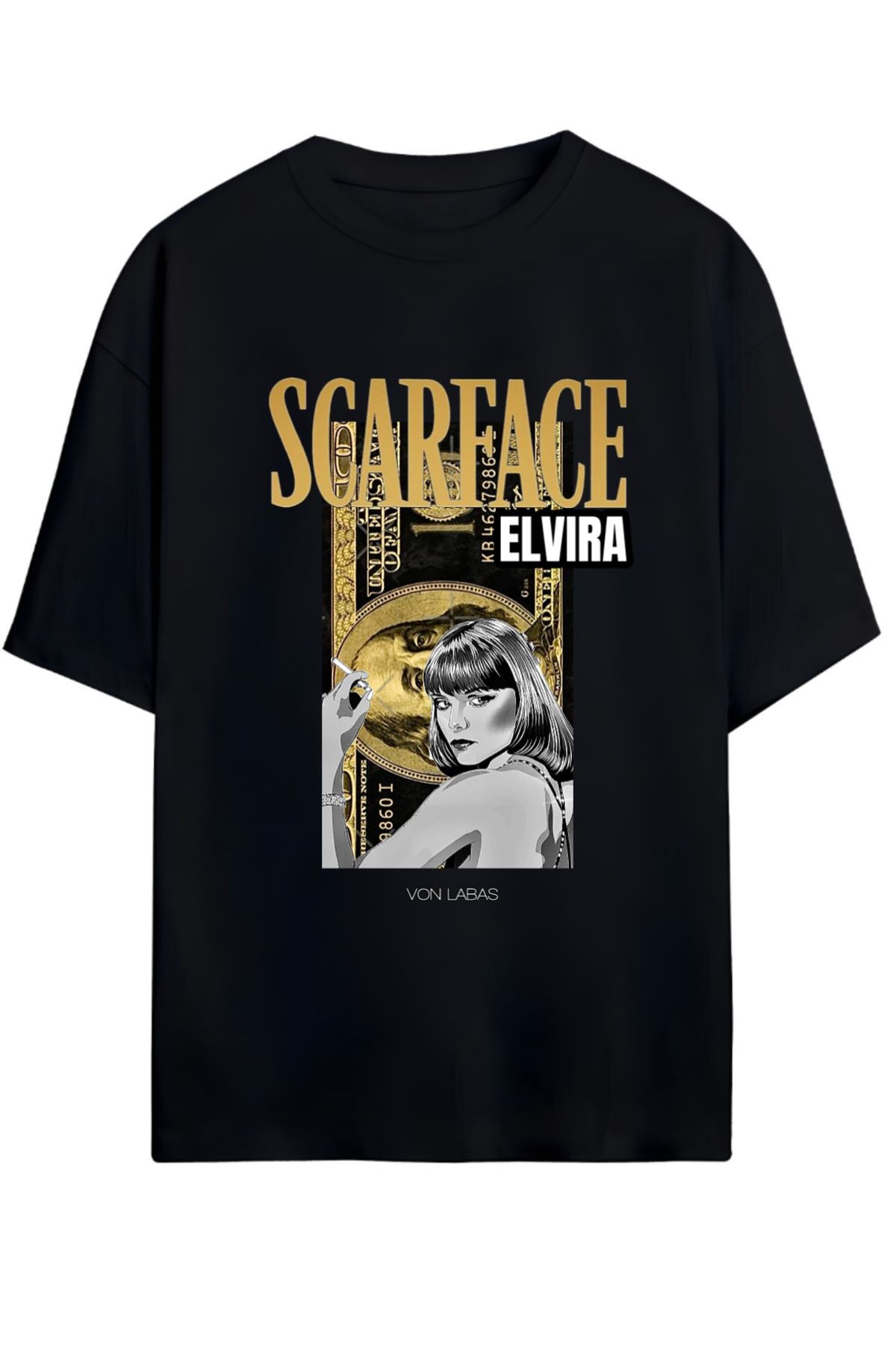 MAGORSSCARFACE ELVIRATASARIMLI UNISEX OVERSIZ...