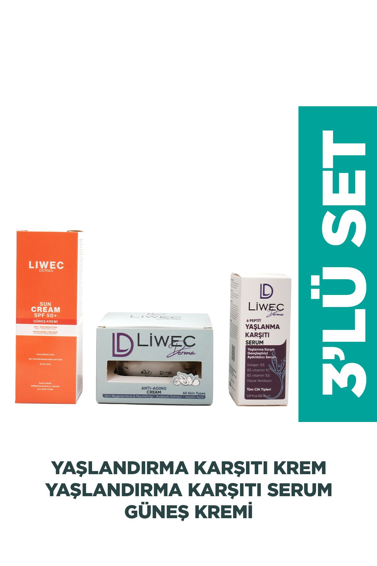 LIWECDERMA Liwec Derma 3'lüSet (YAŞLANMA KARŞ...