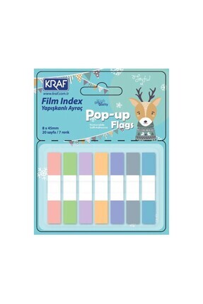 Pop-up Yapışkanlı Şeffaf Film Index 7 Renk X 20 Yaprak 8x45mm Image 0