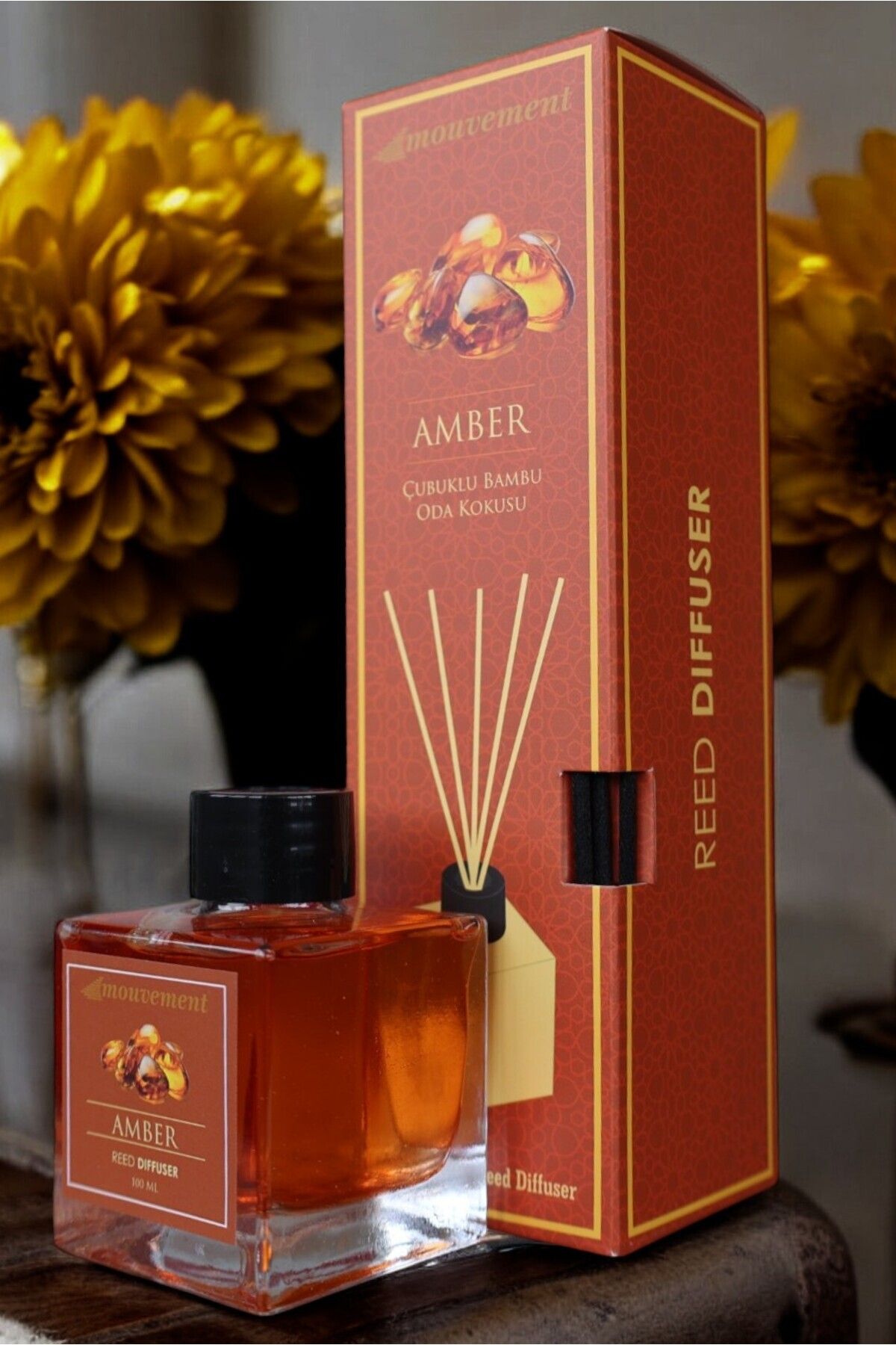 MOUVEMENT Amber Esintisi 100ml Bambu Çubuklu...