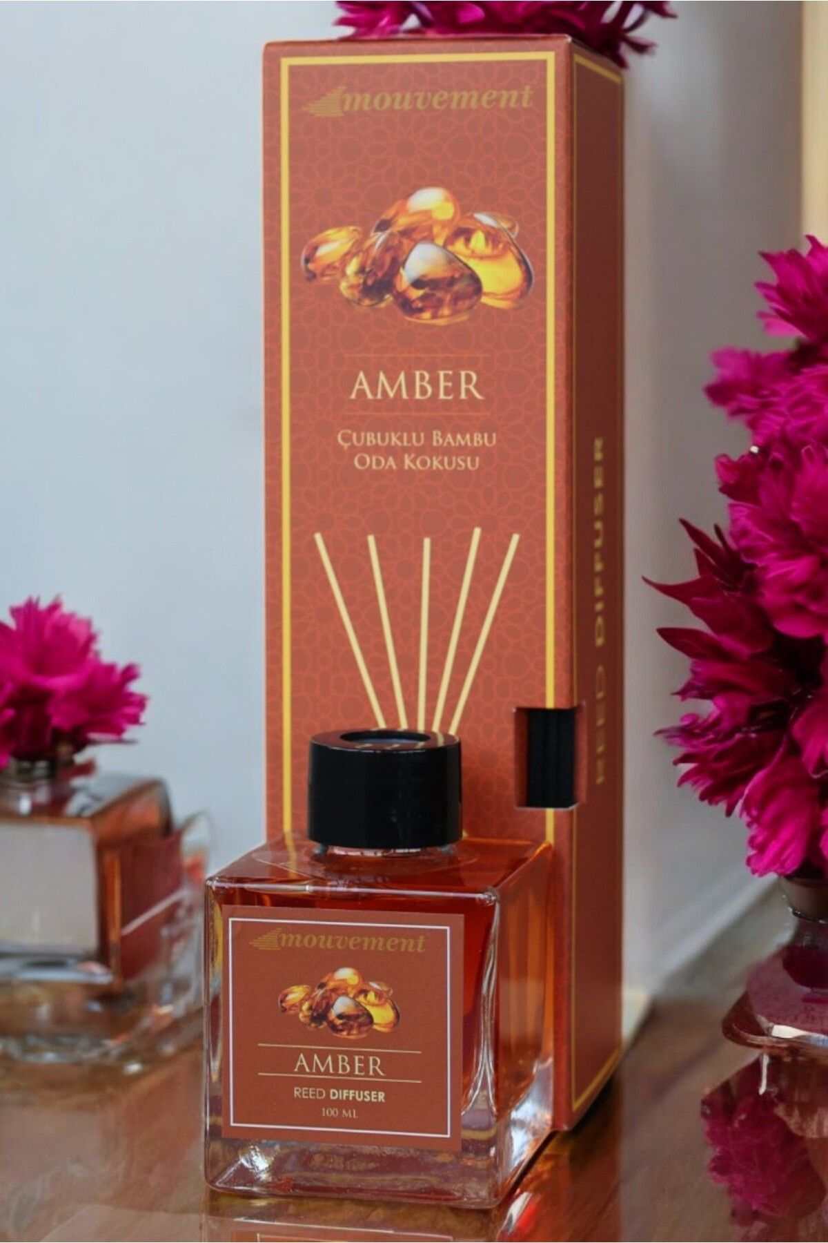 Amber Esintisi 100 ml Çubuklu Oda Kokusu Evinize Lüks ve Rahatlatıcı Bir Atmosfer Katın