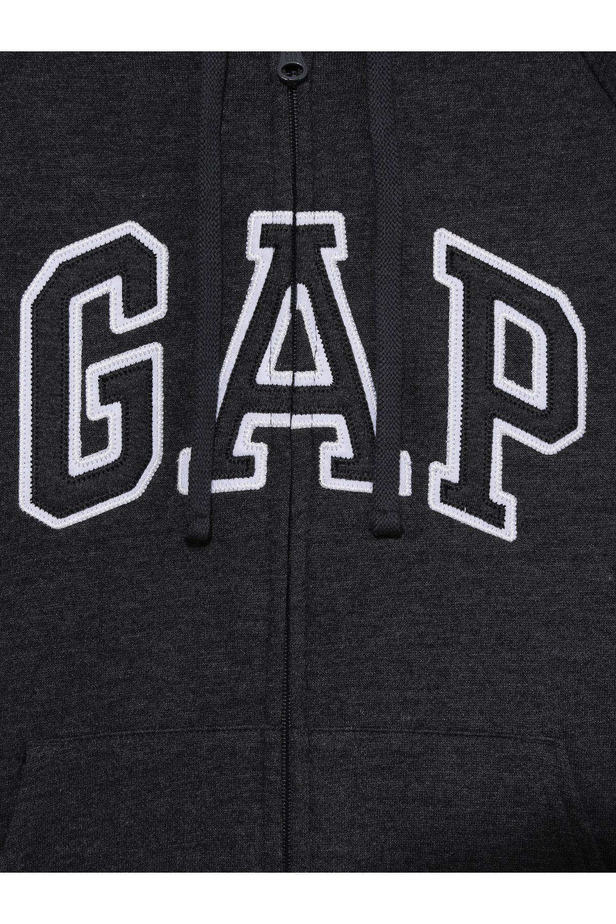 Kadın Koyu Gri Gap Logo Fleece Fermuarlı Sweatshirt