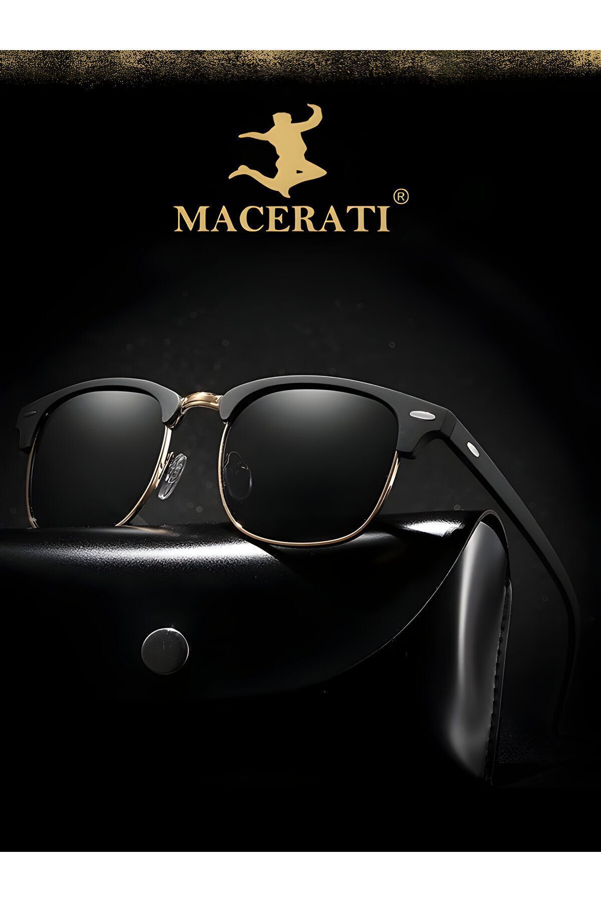 MACERATİ Clubmaster SiyahUnisex Klasik Model...