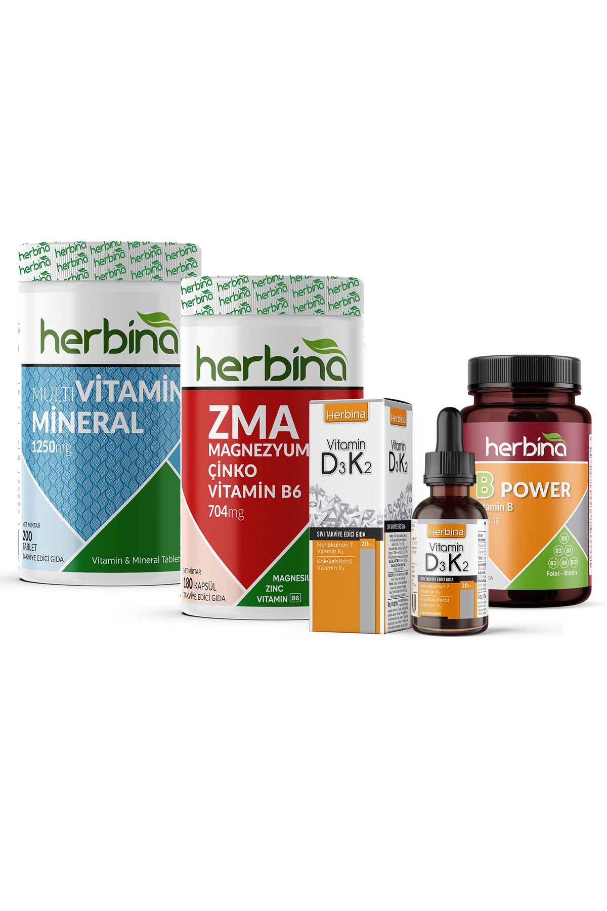 Herbina Multivitamin MineralZMA D3K2 Vitamini...