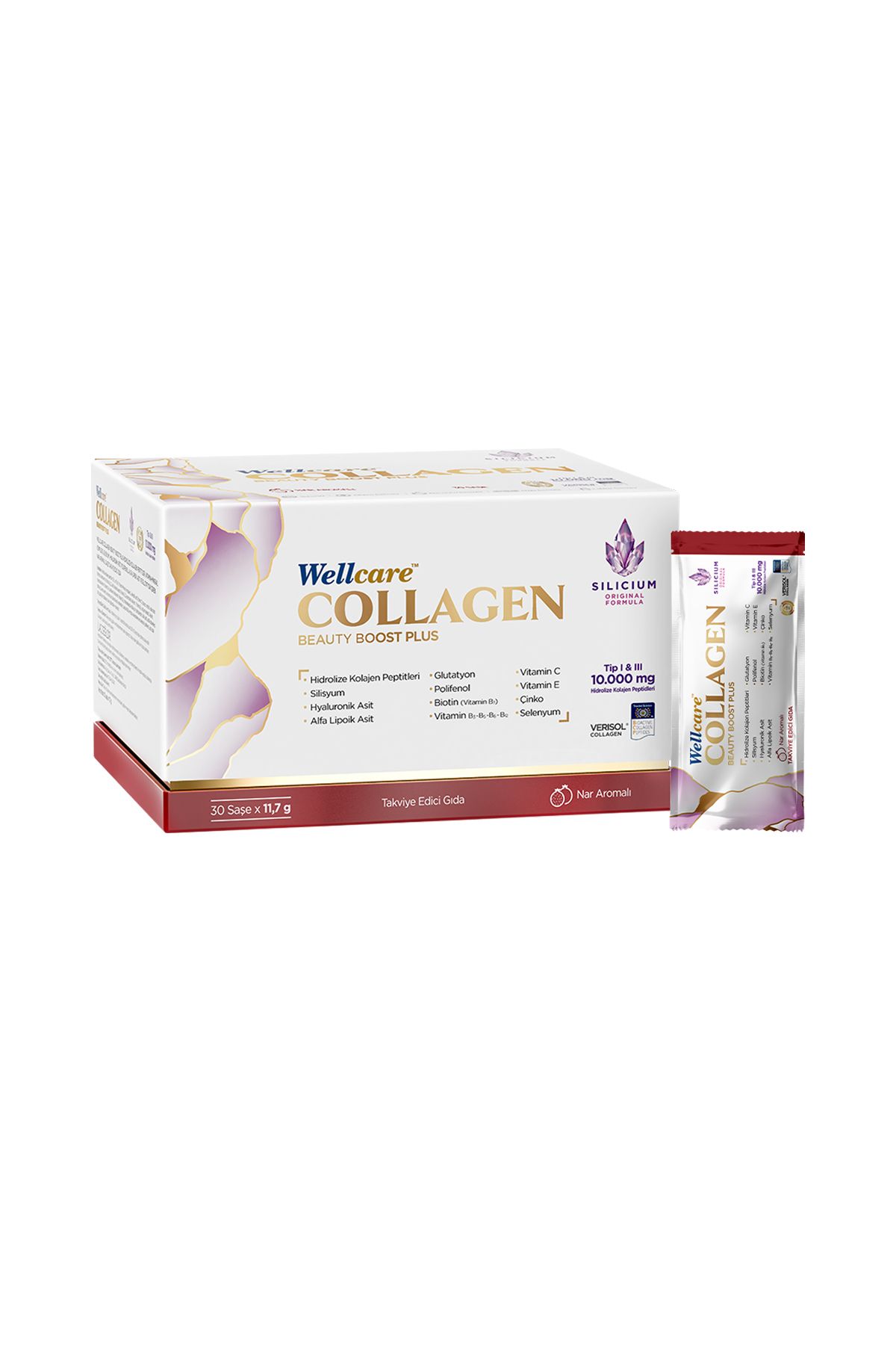 WellcareCollagen BeautyBoost Plus Saşe Nar Ar...