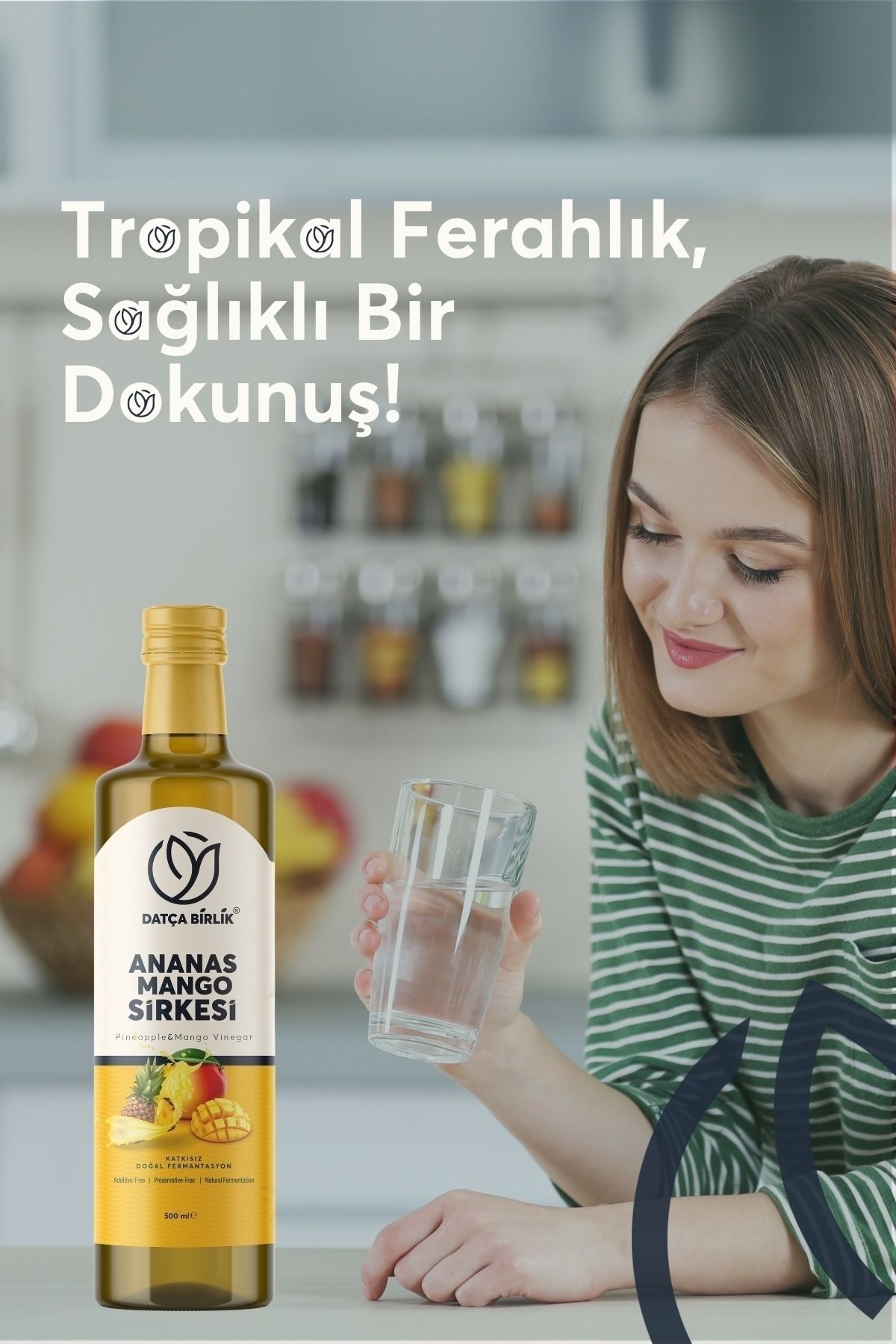 ANANAS MANGO SİRKESİ DOĞAL FERMANTASYON 500 ML.