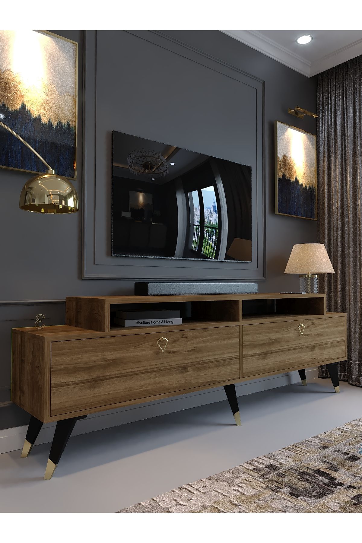 Myniture Home & Living Festival Tv Sehpası Go...