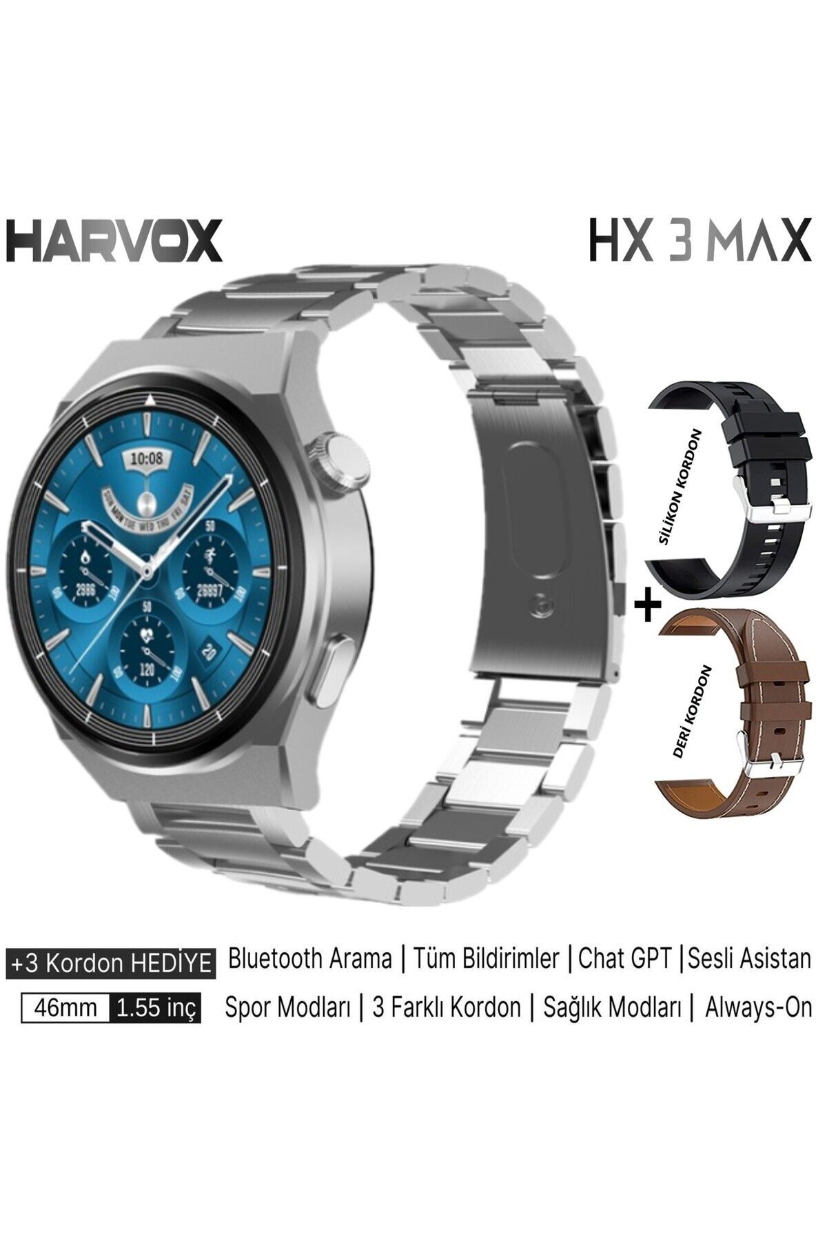 TMAX Harvox HX-3 Max 46mm 3kordonlu (2025 yen...