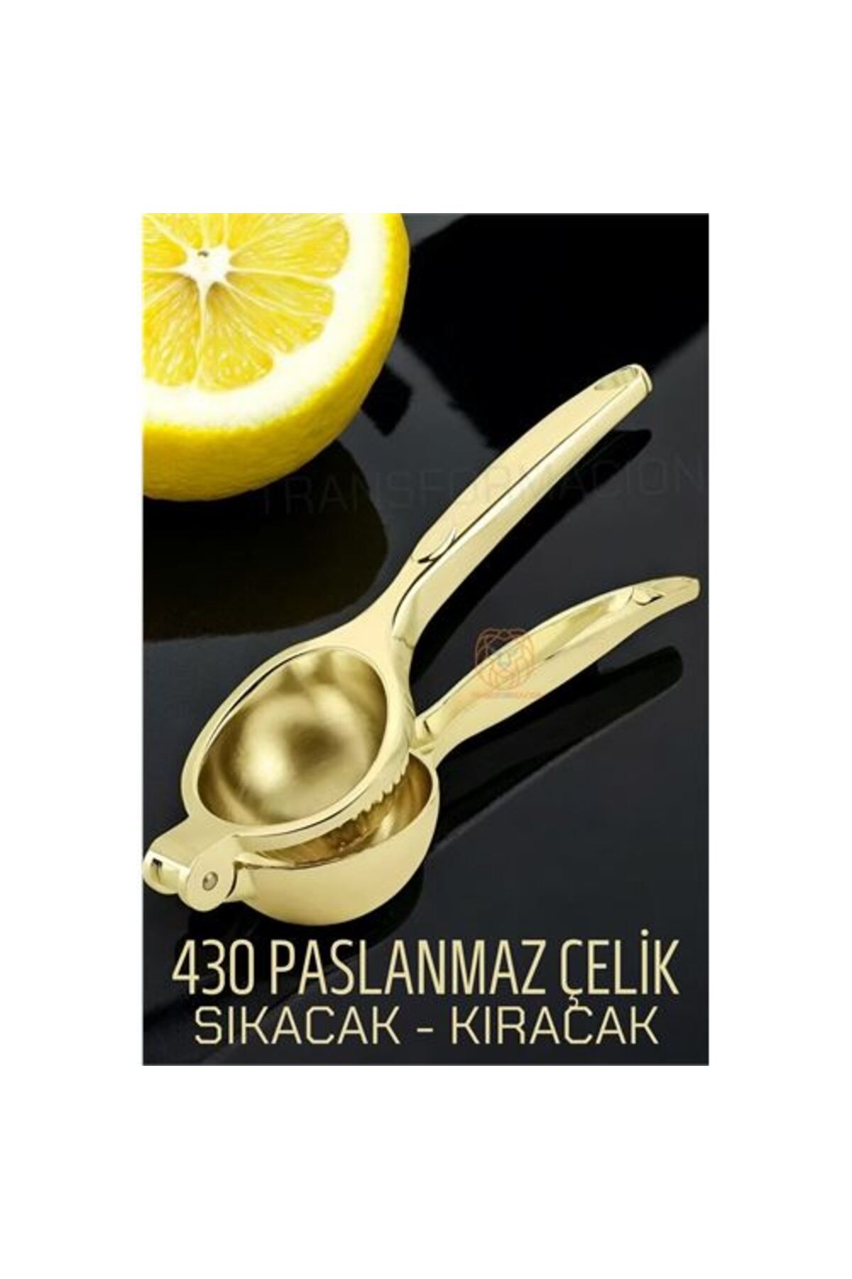 Nisfi Kutur GOLD LimonSıkacağı Paslanmaz Çeli...