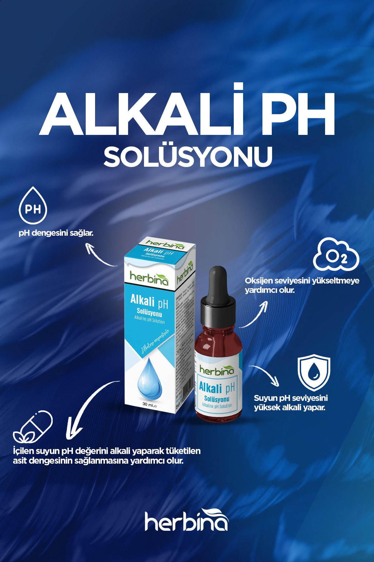 Alkalize Ph Solüsyonu Alkali Su 30 ml