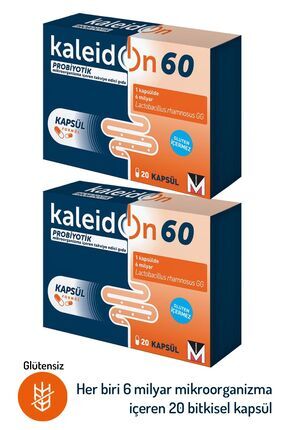 60 Probiyotik Mikroorganizma Içeren Takviye Edici Gıda 20 Kapsül 2 Adet- Image 0