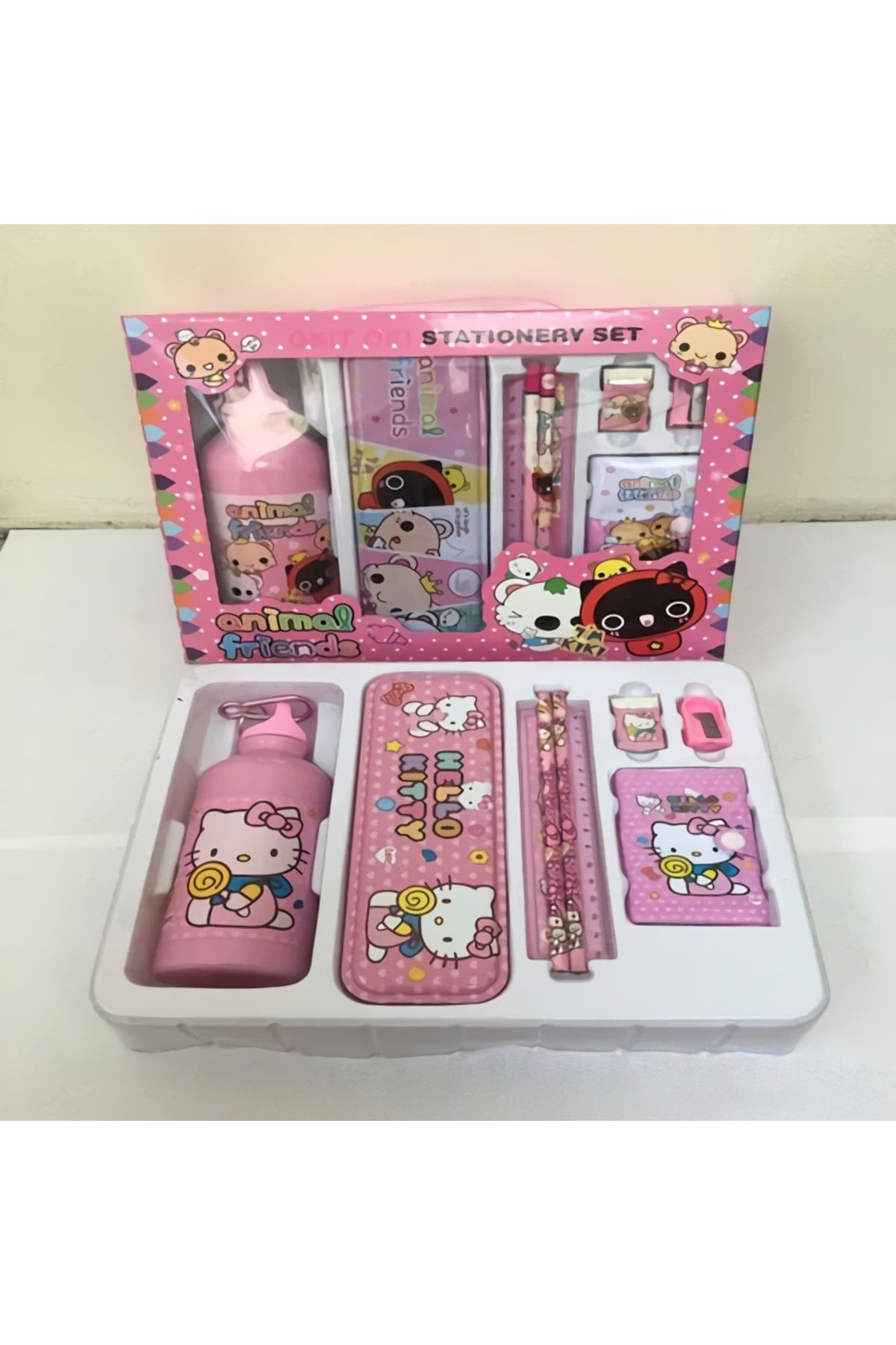 Hello Kitty Kırtasiye Seti Hediye Kutusu Okul Malzemeleri Sanrio Hello Kitty Kırtasiye Seti 8 Parça