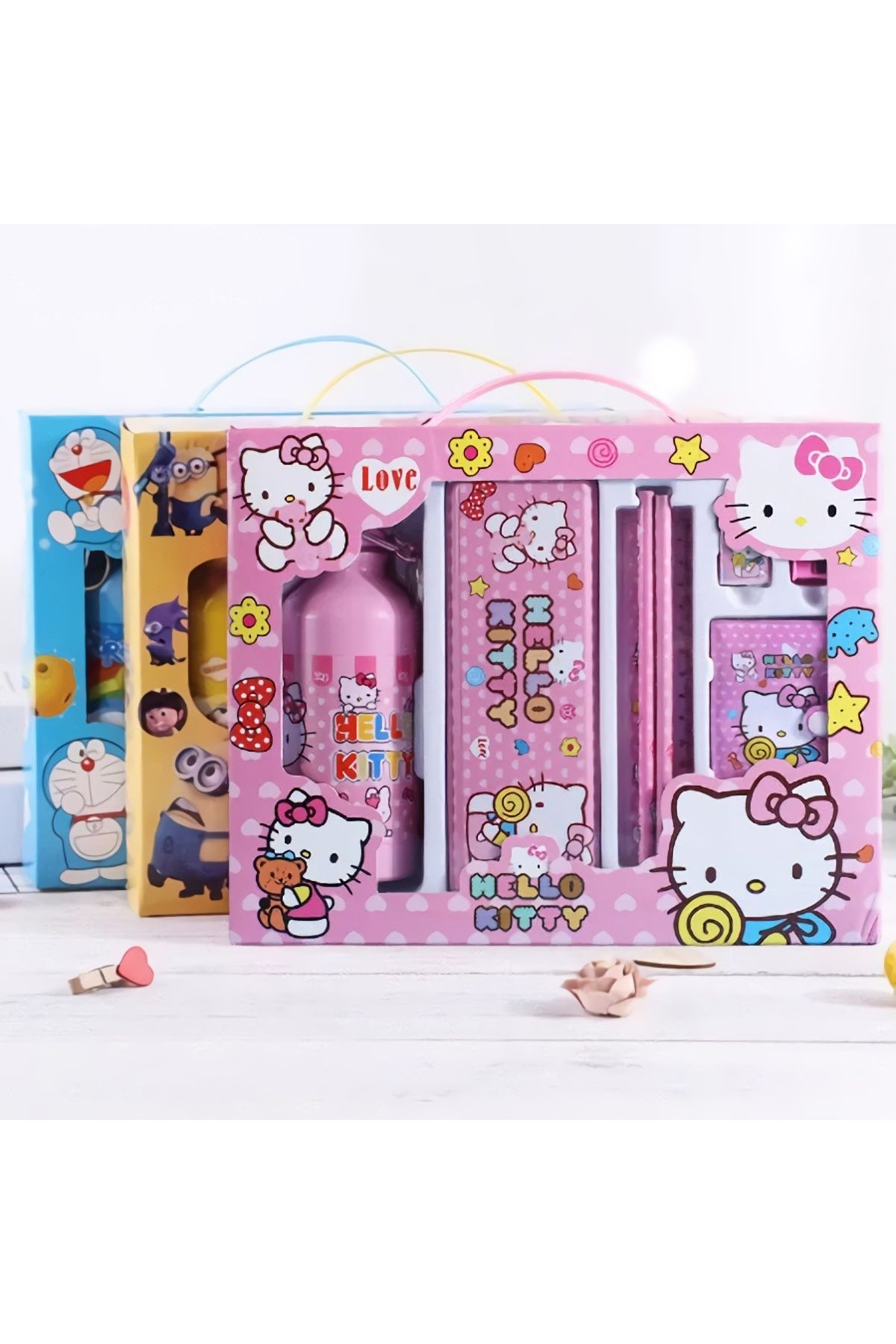 Hello Kitty Kırtasiye Seti Hediye Kutusu Okul Malzemeleri Sanrio Hello Kitty Kırtasiye Seti 8 Parça