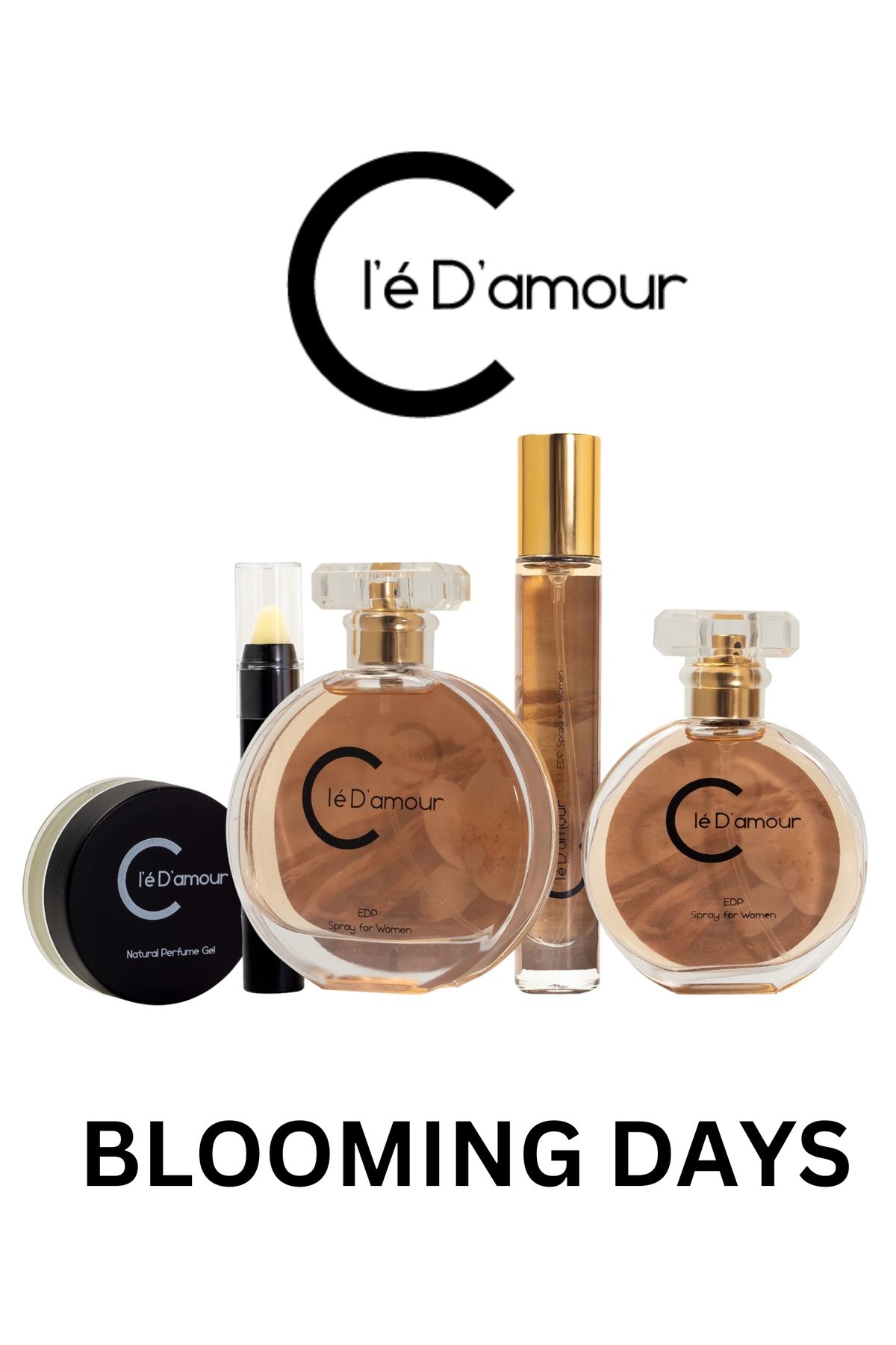 Cle D'Amour BLOOMING DAYS + Powerful Scent - 2 li Kadın Erkek Parfüm Seti 50 ml - Vegan