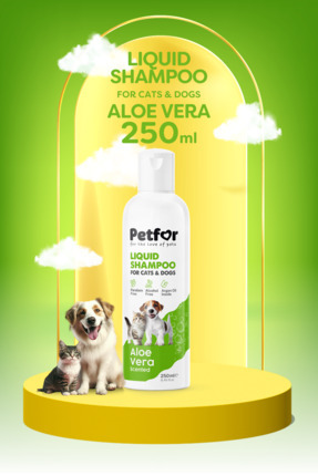 Kedi ve Köpekler için Aloe Veralı Şampuan 250 ML Image 0