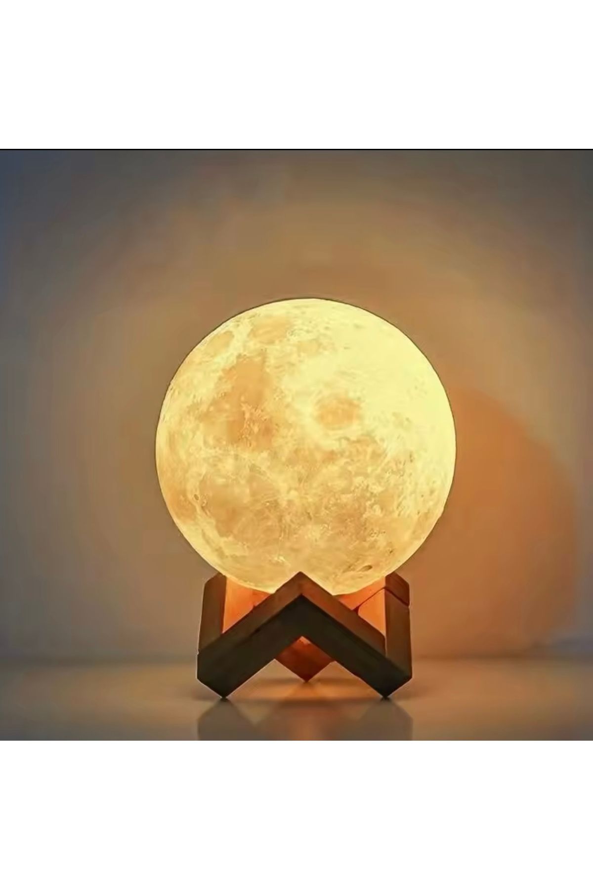 3D Pilli Moon Lamp Ay Temalı Gece Lambası