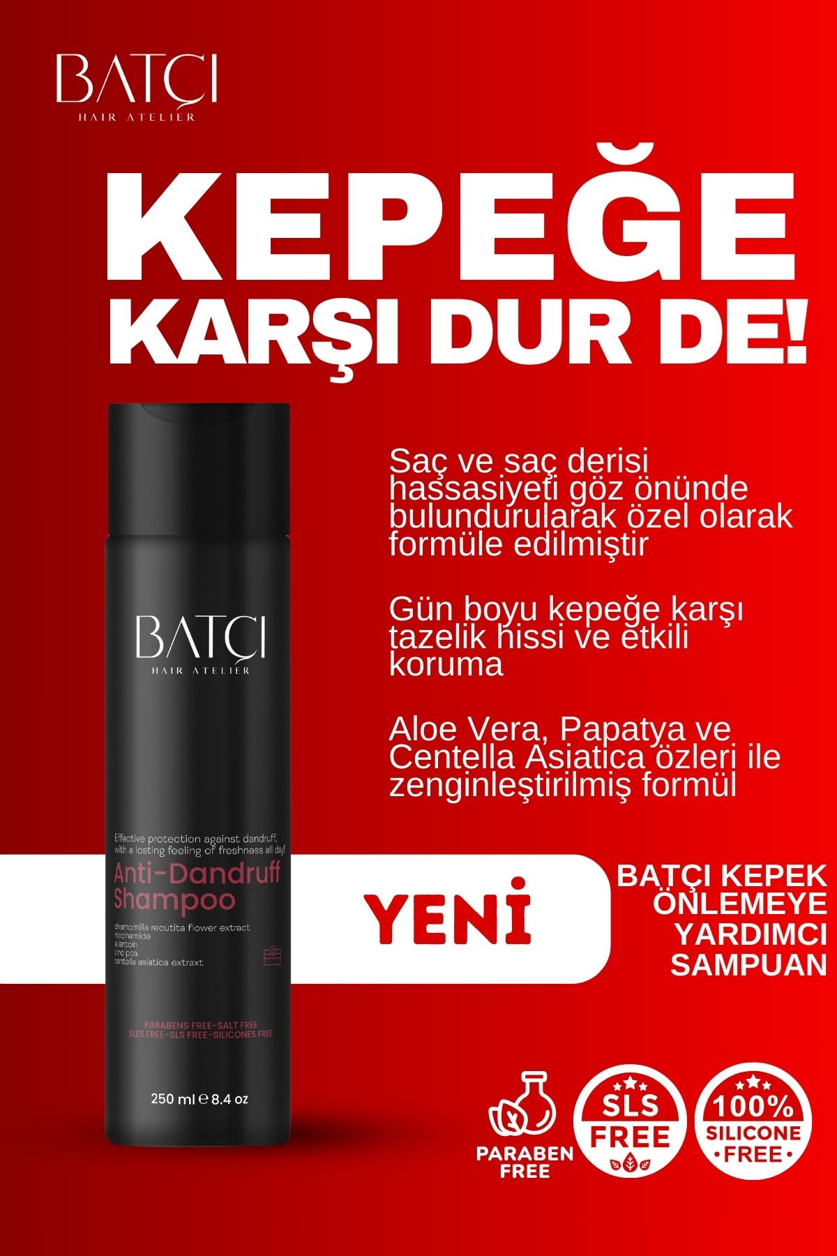 Anti Dandruff Yoğun Kepek Karşıtı Şampuan 250 ml Kepek Pullanma Karşıtı