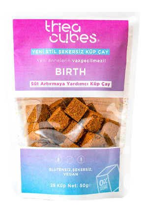 Thea Cubes Bırth Şekersiz Küp Çay 25 Küp 50 gr Anne Sütü Arttırmaya Yardımcı Bitki Çayı Vegan Image 0