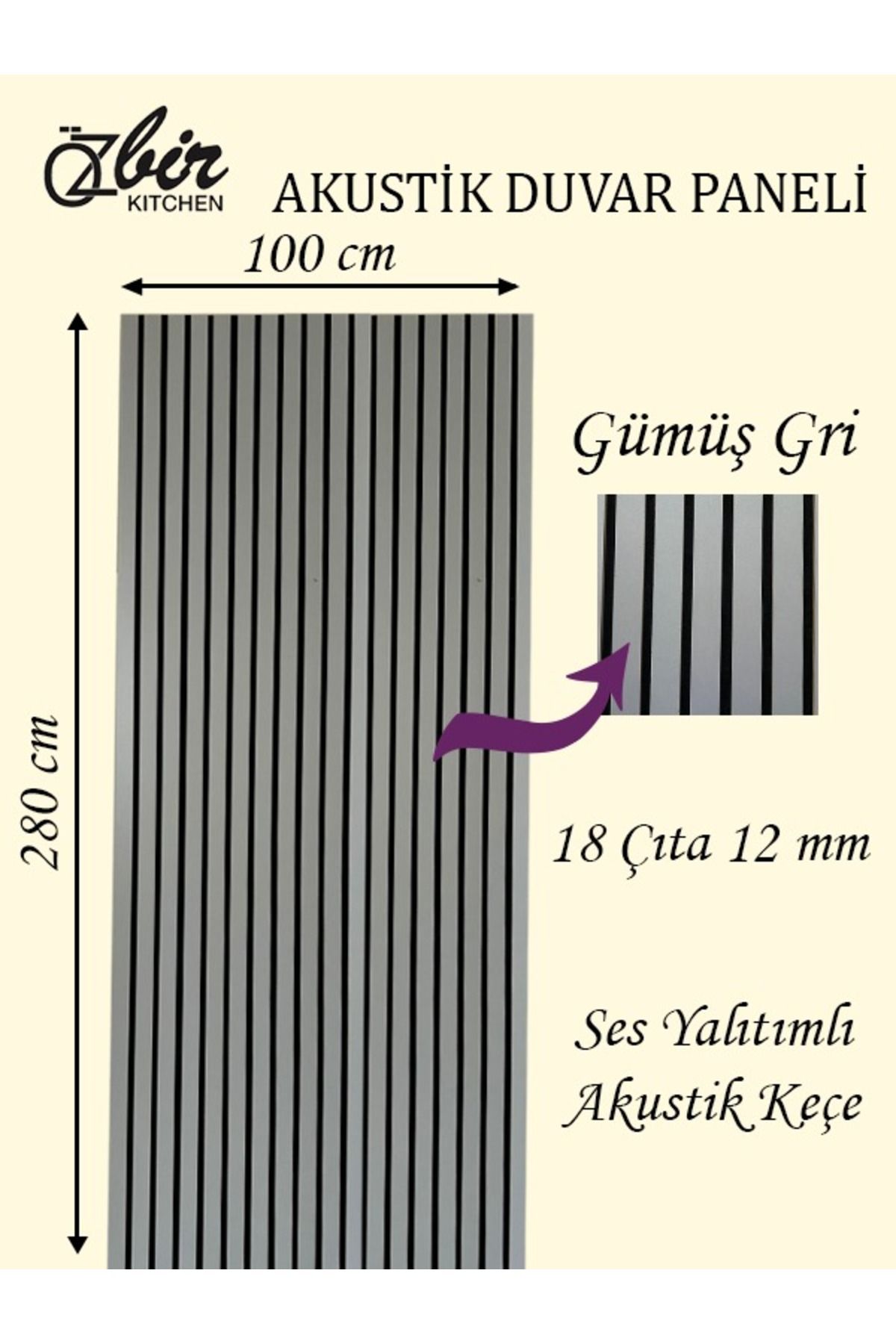 ÖZBİR MOBİLYA ÖZBİR MOBİLYAGÜMÜŞ GRİ AKUSTİK...