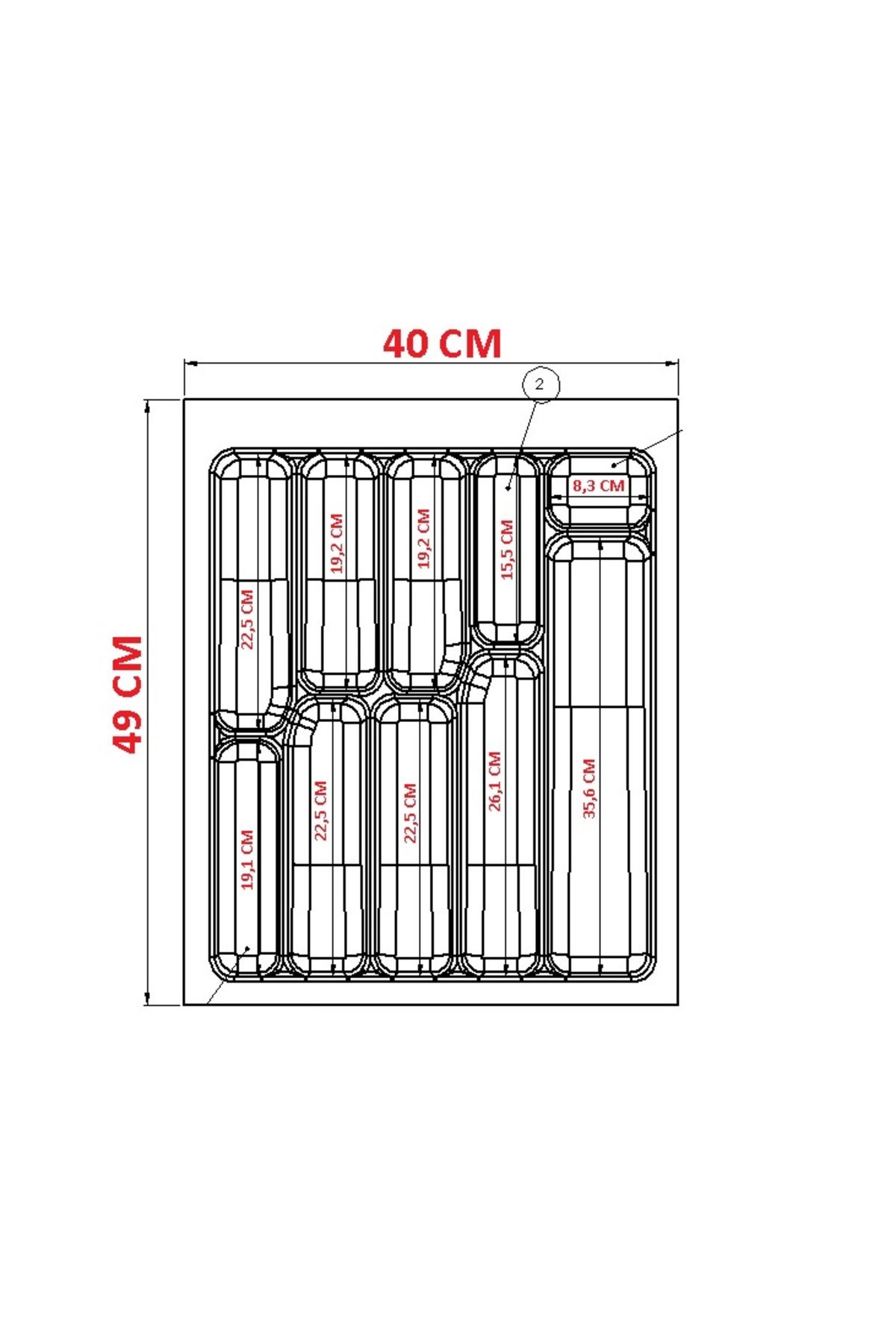 NETAKS Çekmece Içi Kaşıklık 40*49 ANTRASİT FLOKLU Yeni Model Ürün Ücretsiz Kargo