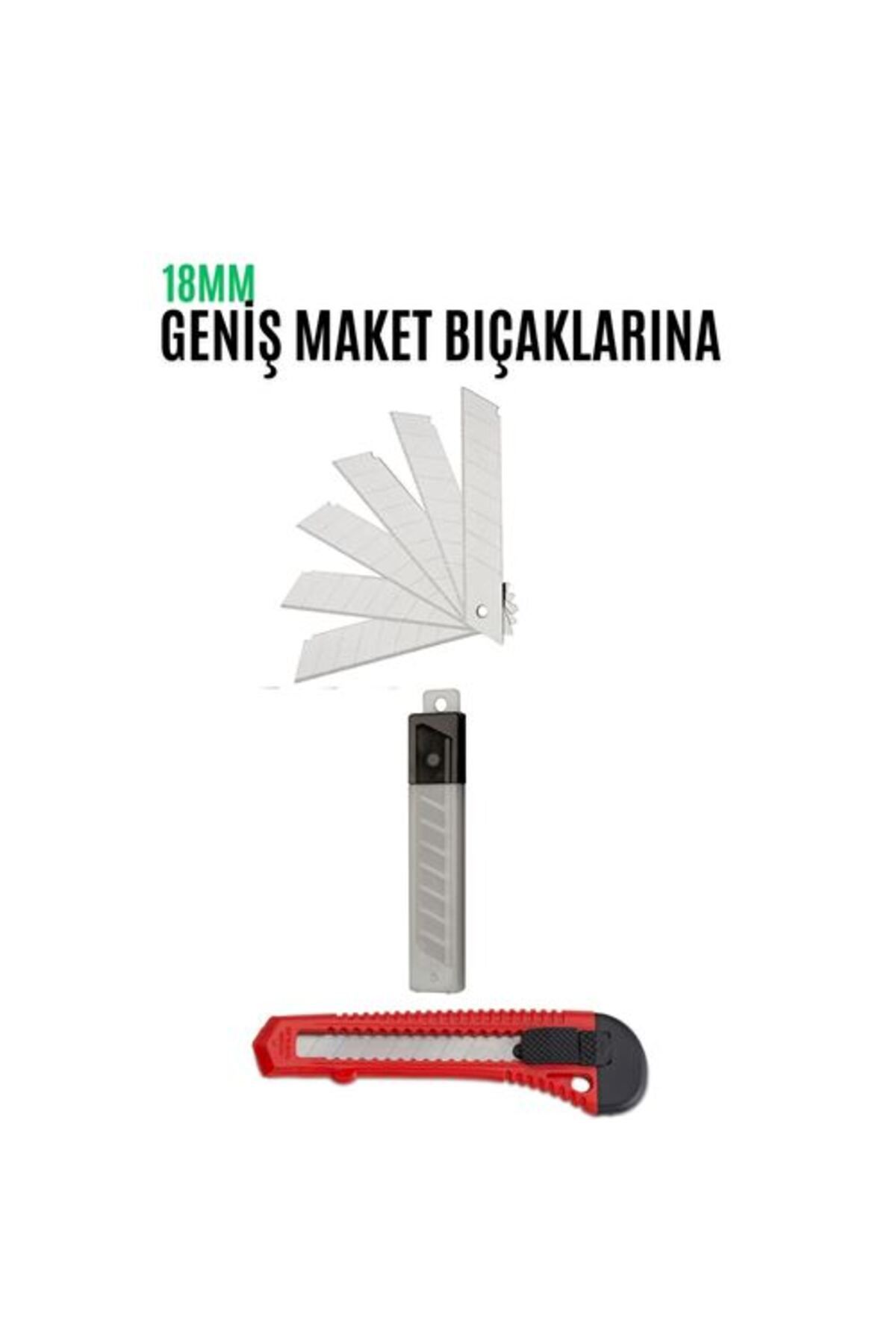 Maket Bıçak Yedeği 10 Adet 18 mm Küçük Boy için