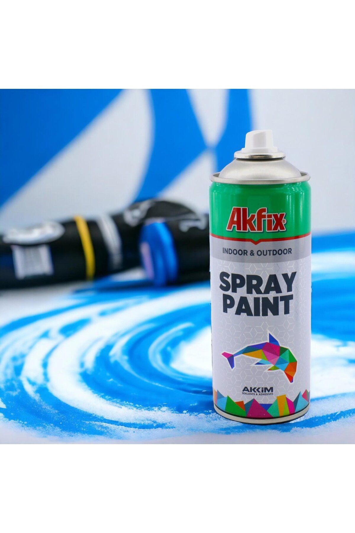 Akfix Sprey Boya Parlak Yeşil400 ml 1 koli 6...