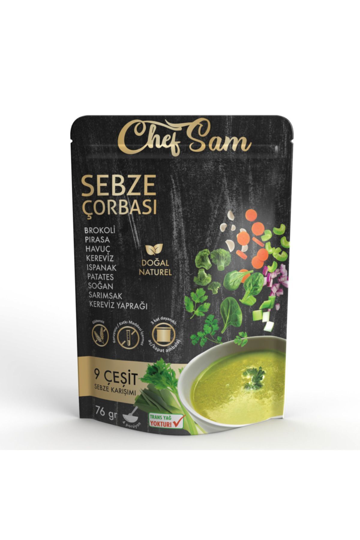 CHEF SAM Glütensiz SebzeÇorbası 75 gr