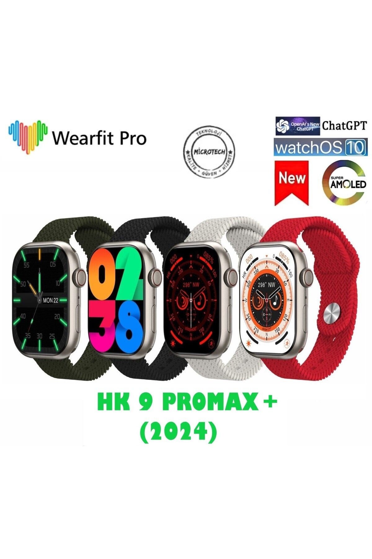 HK9 PROMAX PLUS + 2GB HAFIZA + KABLOSUZ KULAKLIK BAĞLAMA + ALBÜM+CHAT GPT 2.0 + E-KİTAP OKUMA